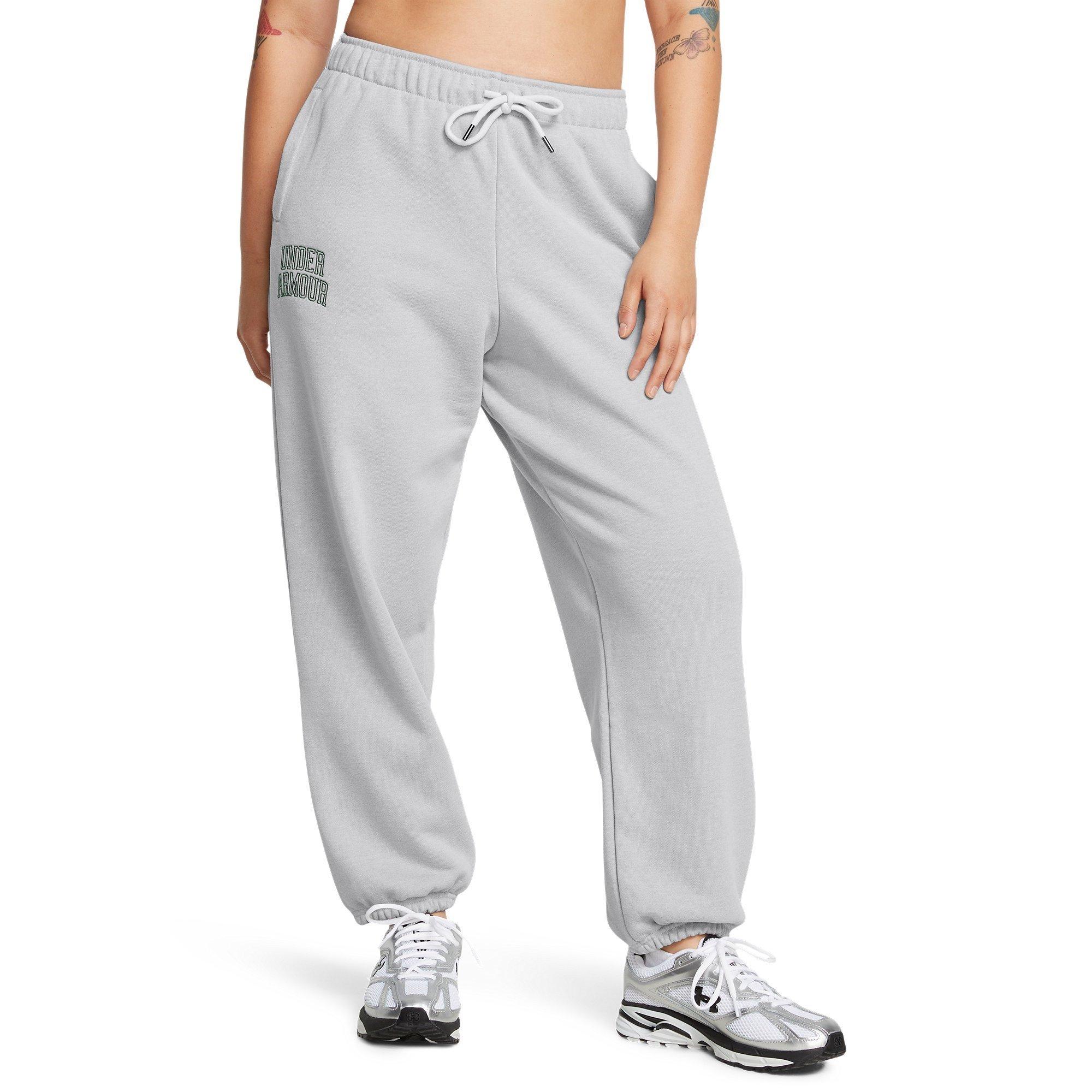 Grey - Under Armour - Closed Hem Fleece Joggers - 3