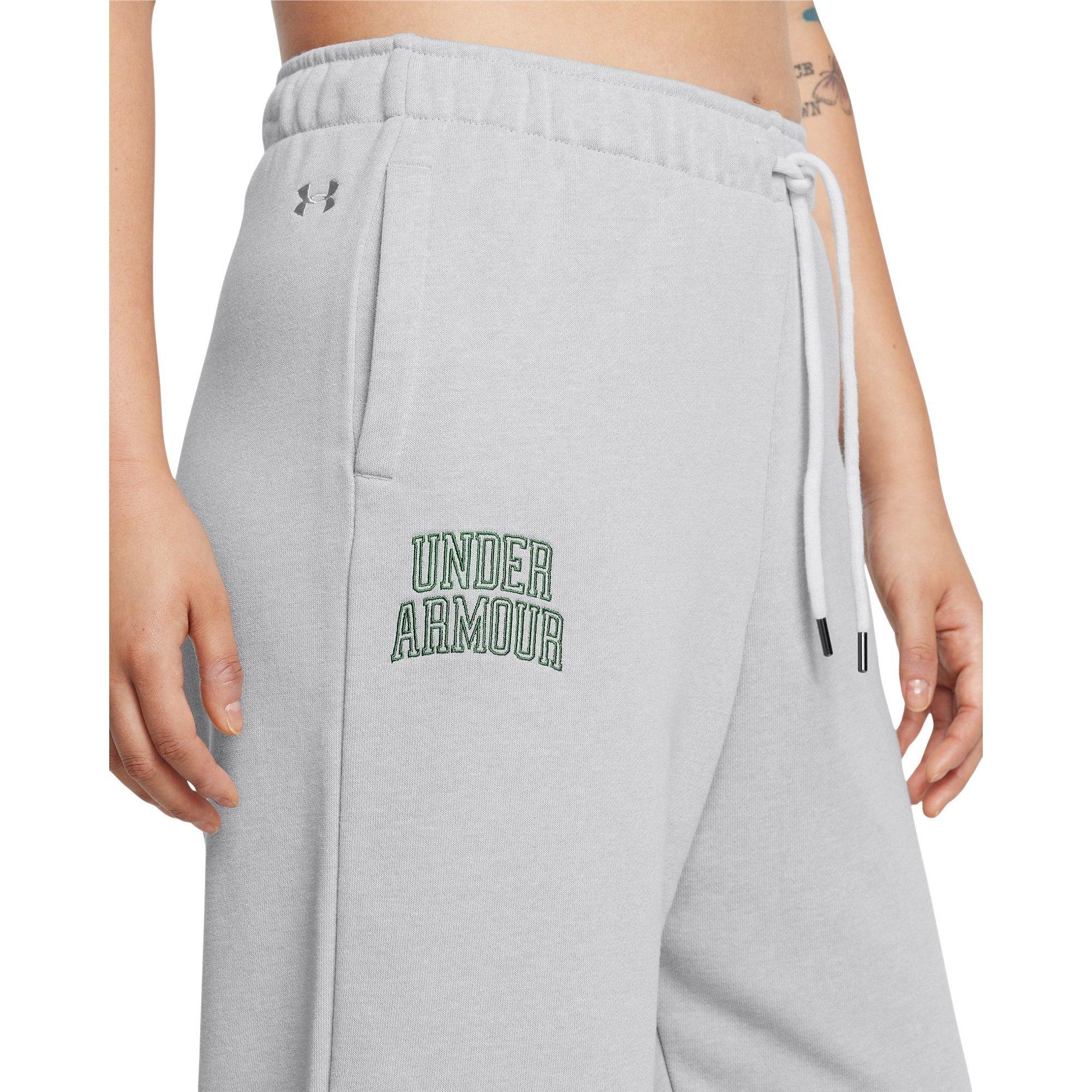 Grey - Under Armour - Closed Hem Fleece Joggers - 5