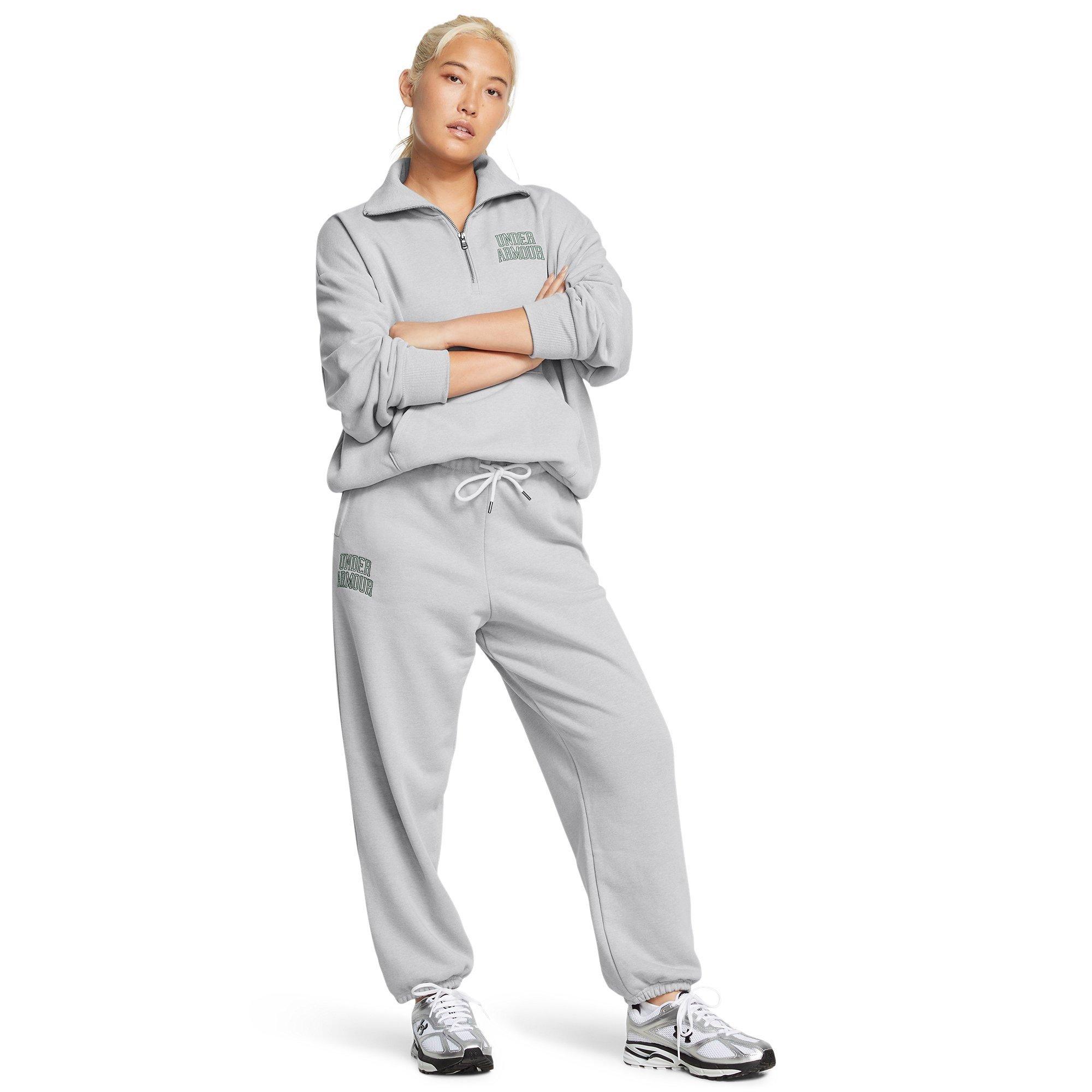 Grey - Under Armour - Closed Hem Fleece Joggers - 6