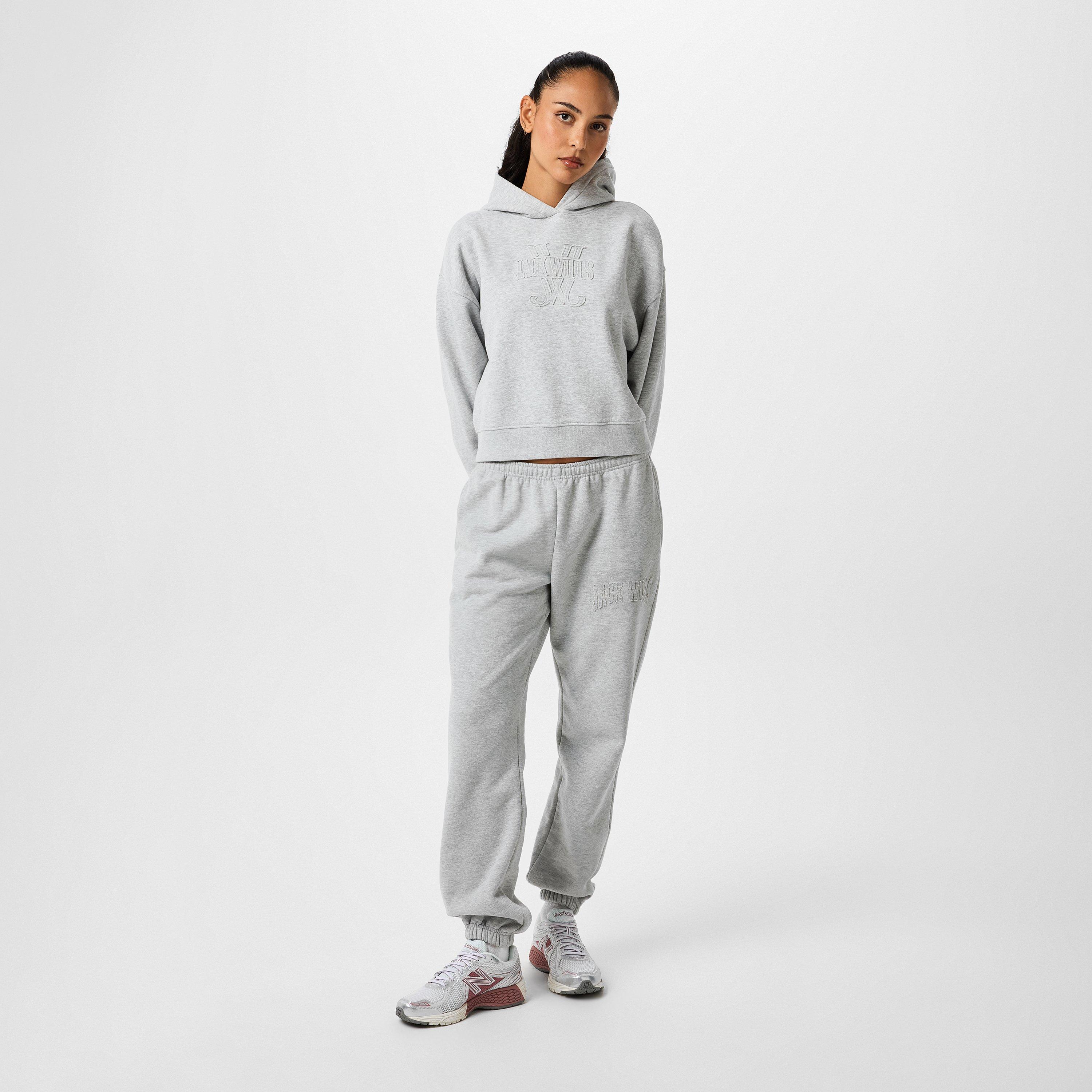 Grey Marl - Jack Wills - Closed Hem Fleece Joggers - 4