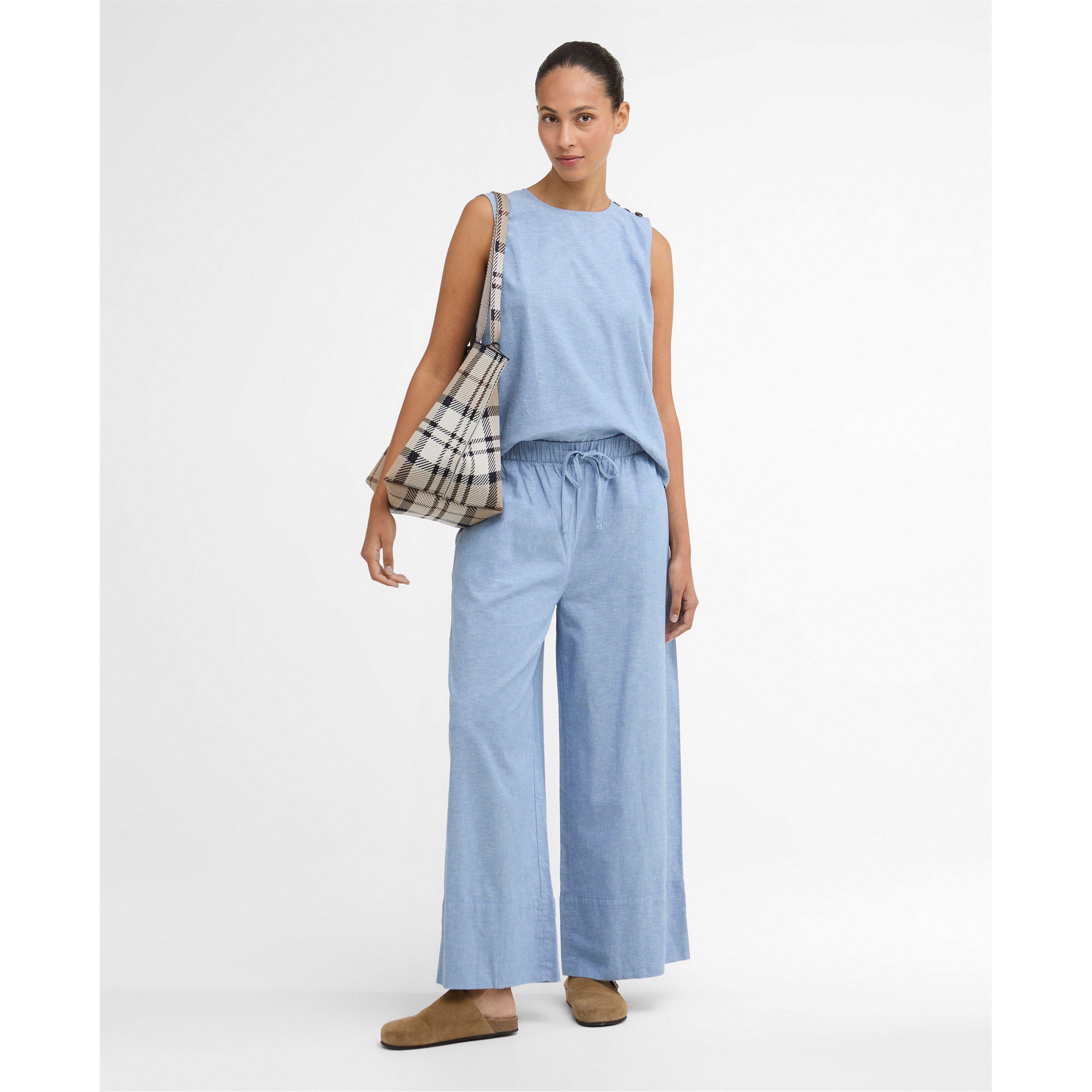 Light Chambray - Barbour - Women's Wide Leg Trousers - 2