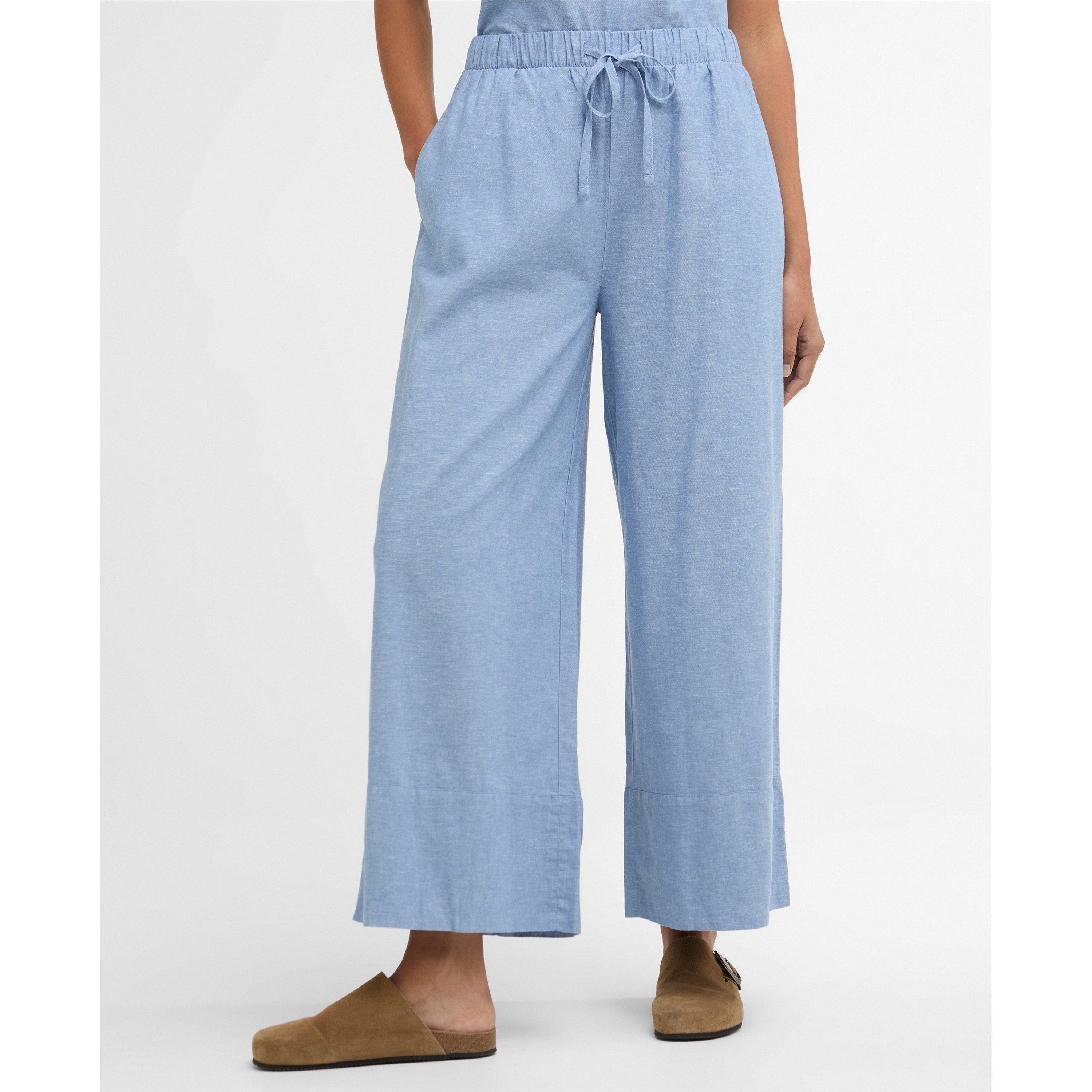 Light Chambray - Barbour - Women's Wide Leg Trousers - 5