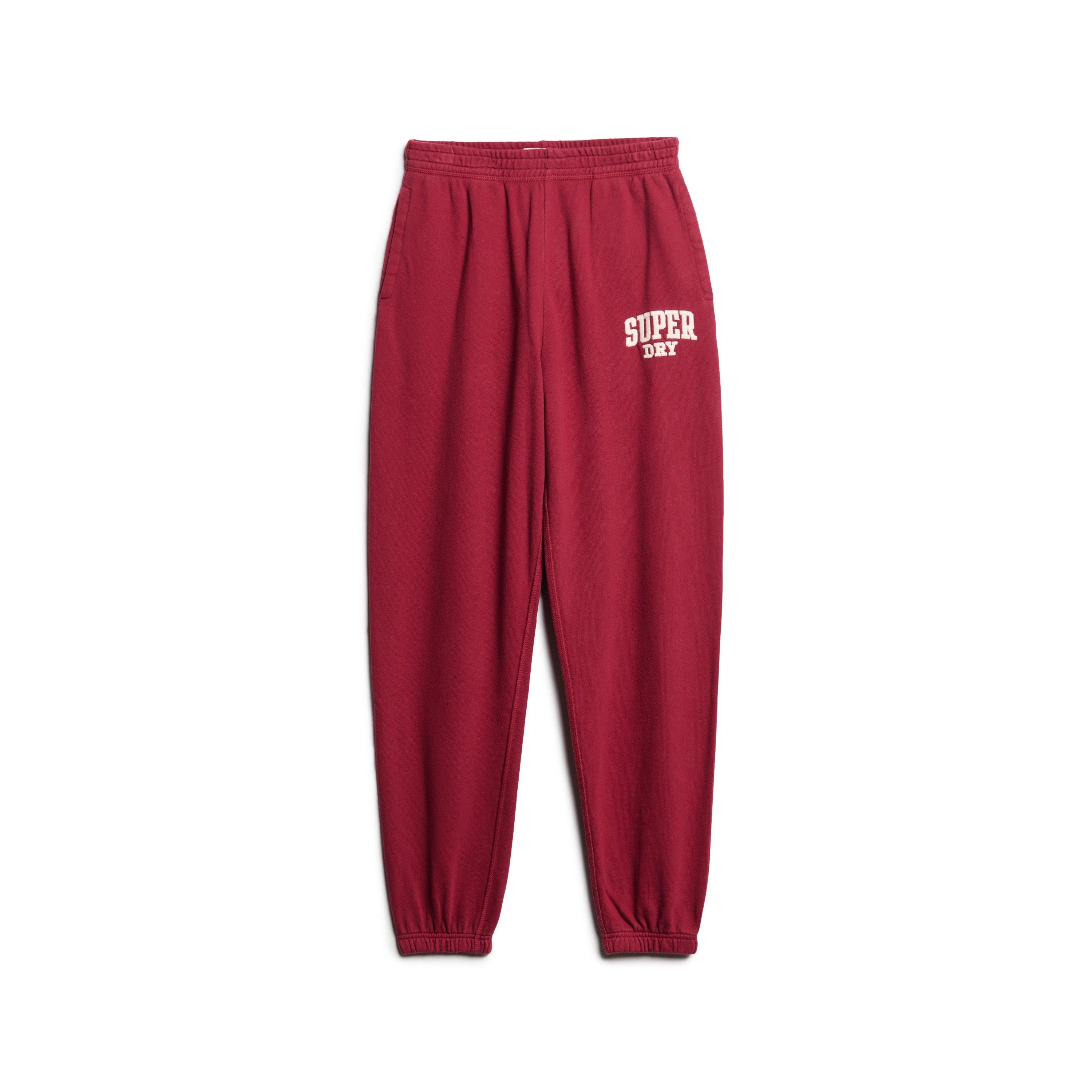Bordeaux Rood - Superdry - Women's Closed Hem Fleece Joggers - 3