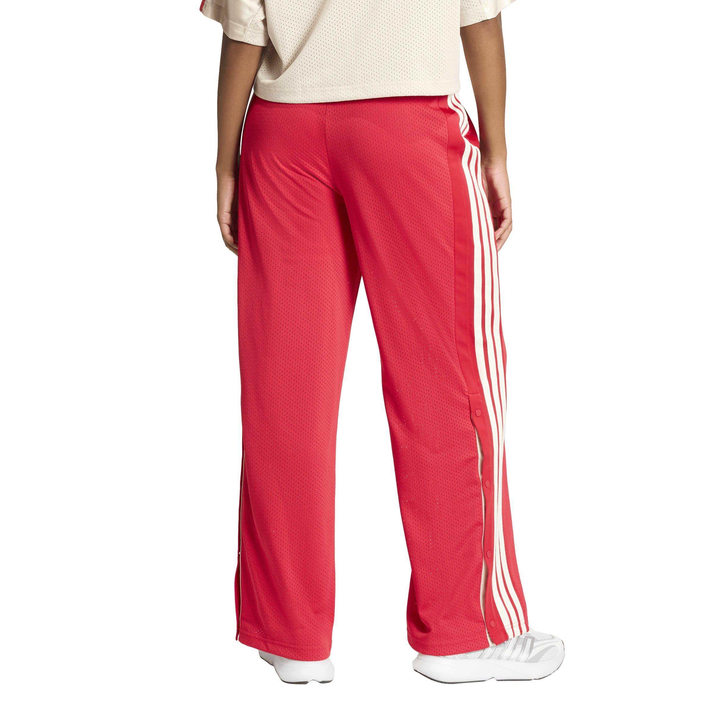 Ruby/Wht/Crystl - adidas - Women's Open Hem Woven Tracksuit Joggers - 3