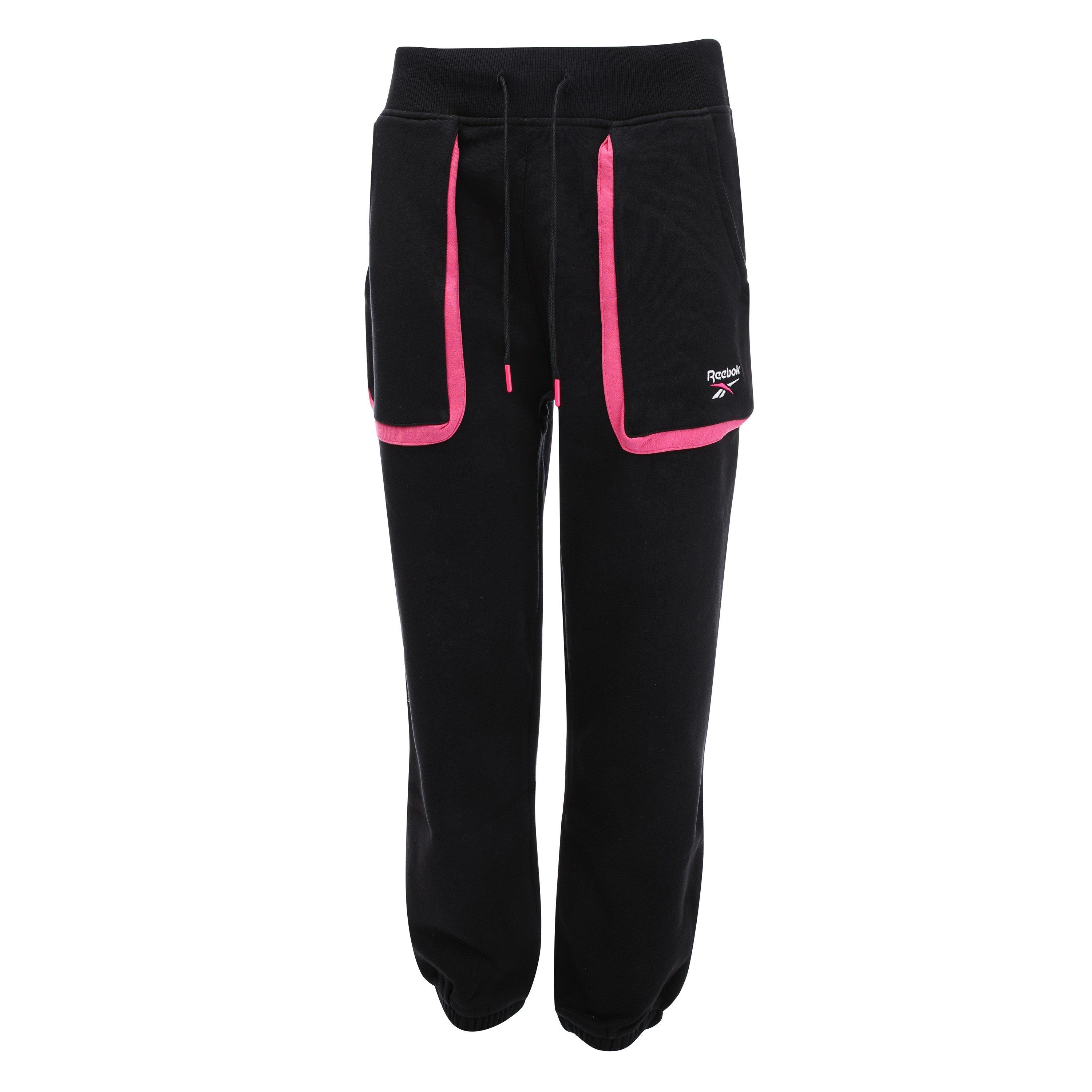 Reebok Women's Closed Hem Fleece Joggers - Black - 4-6