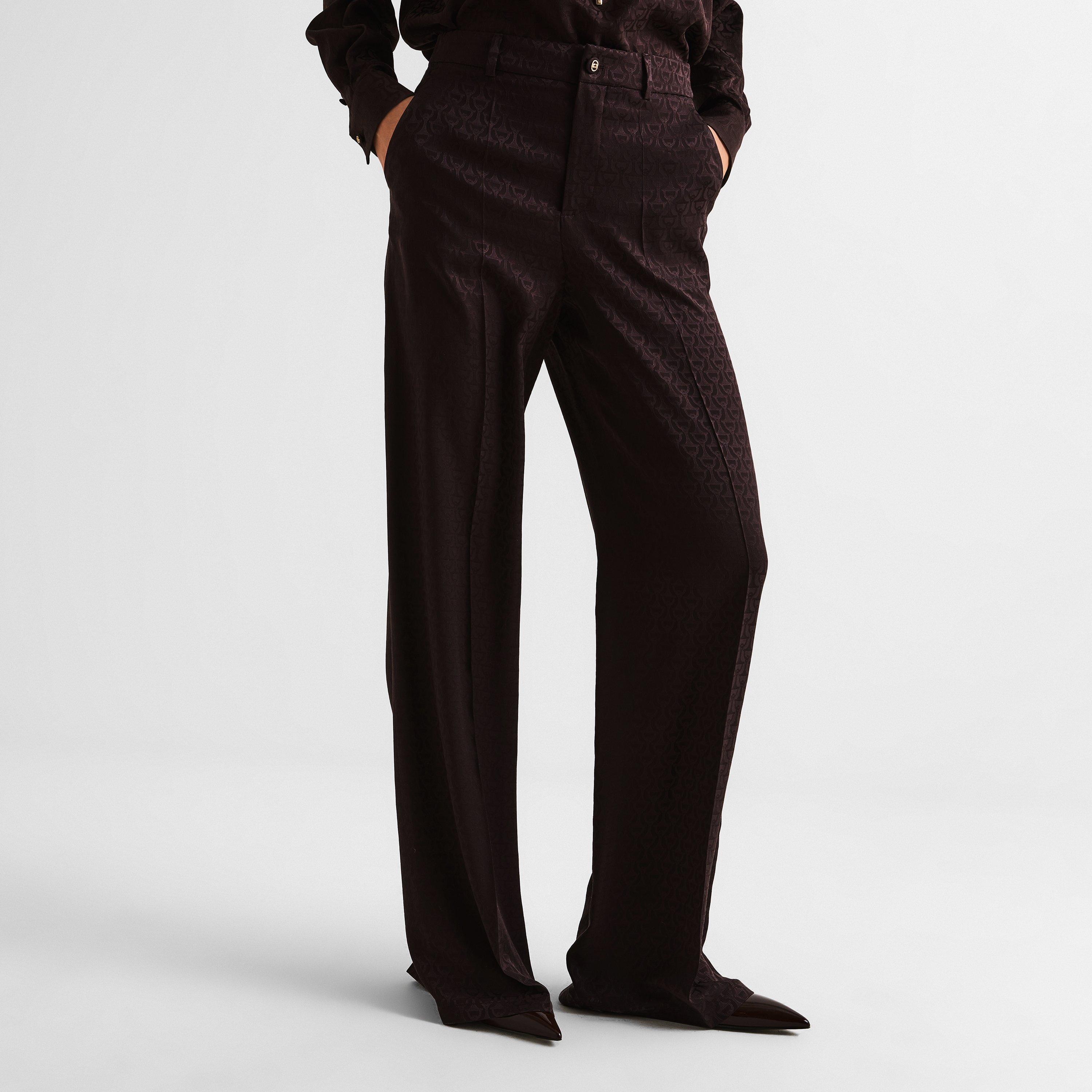 Chocolate - Gucci - Women's Wide Leg Trousers - 3