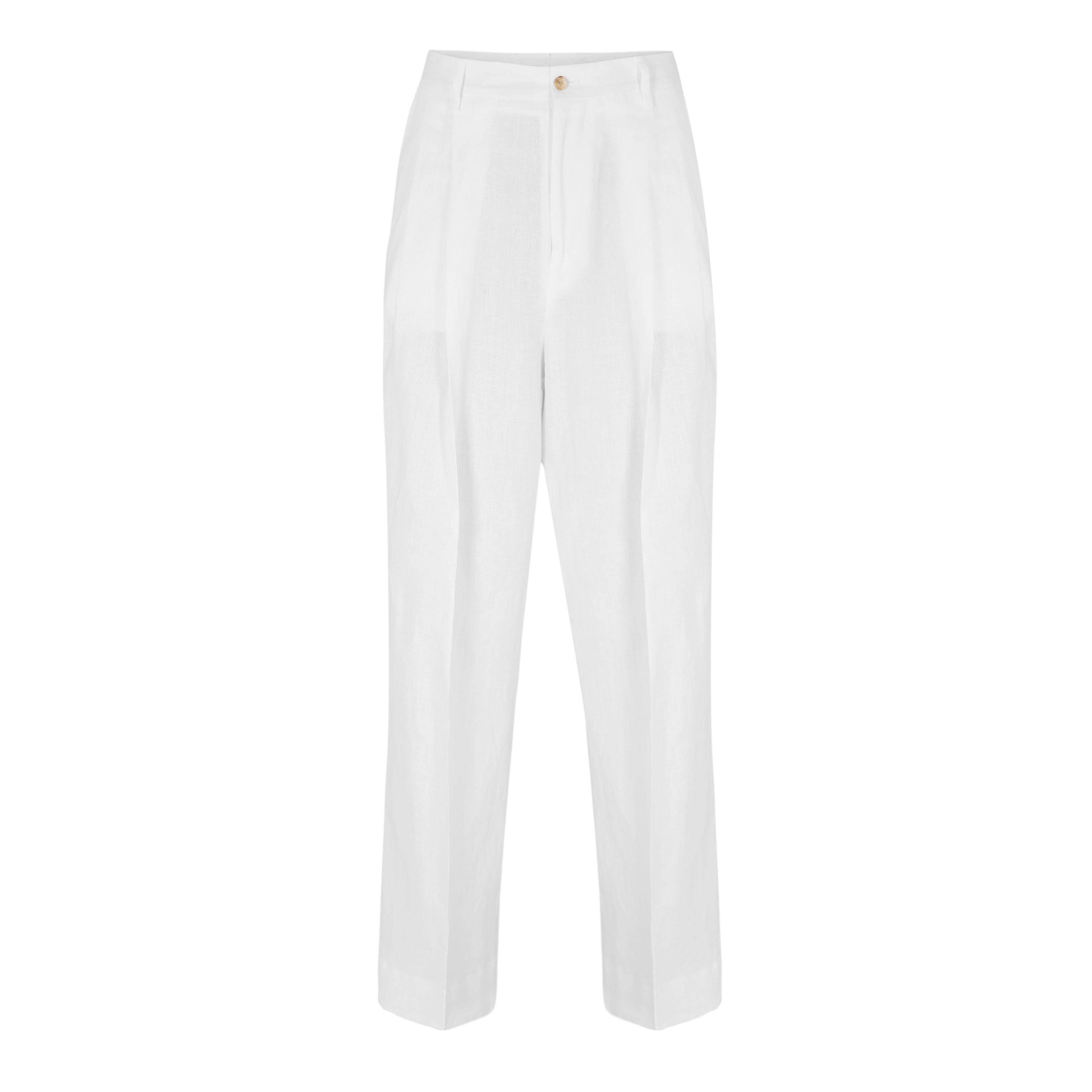 White - Dolce and Gabbana - Men's Wide Leg Trousers - 1