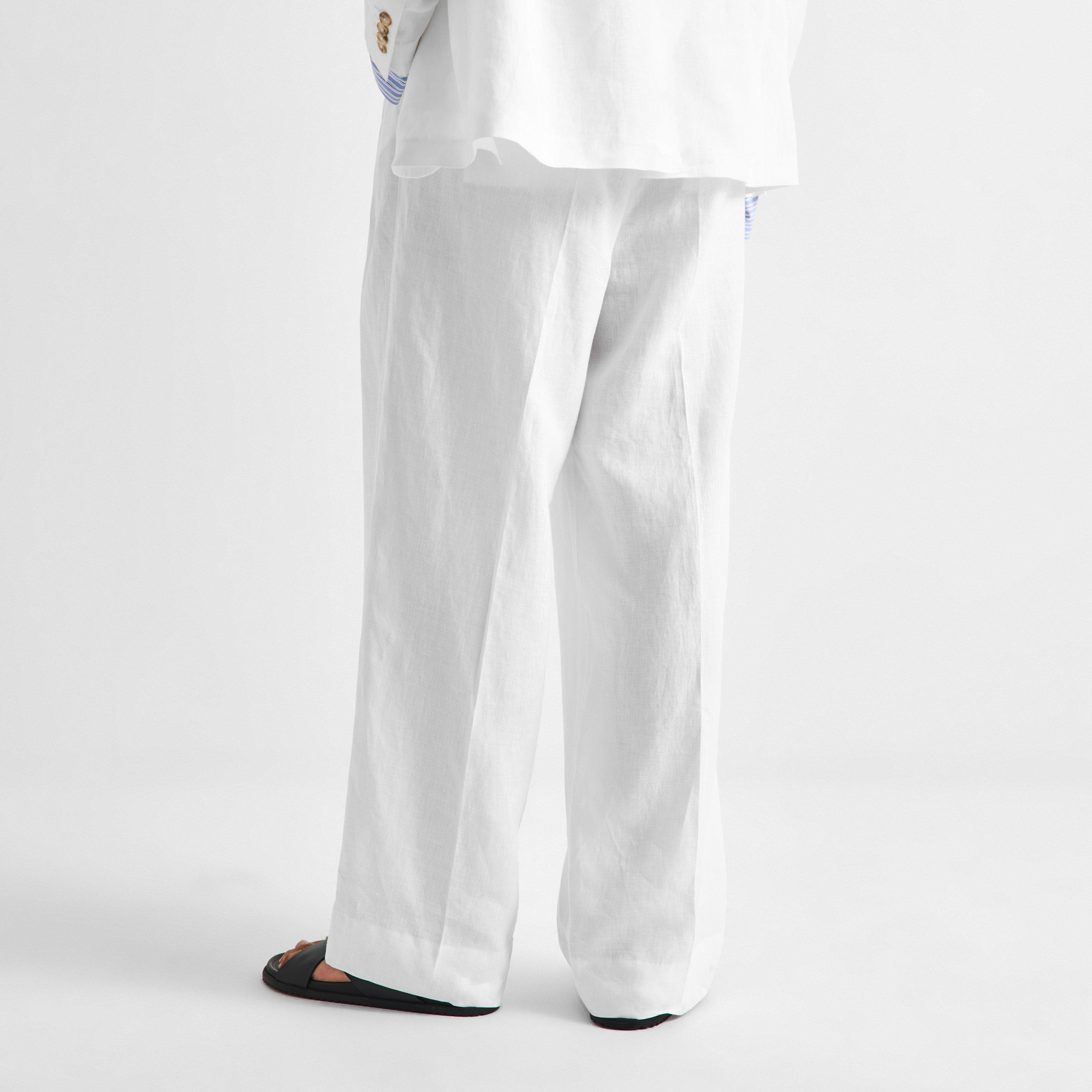 White - Dolce and Gabbana - Men's Wide Leg Trousers - 4