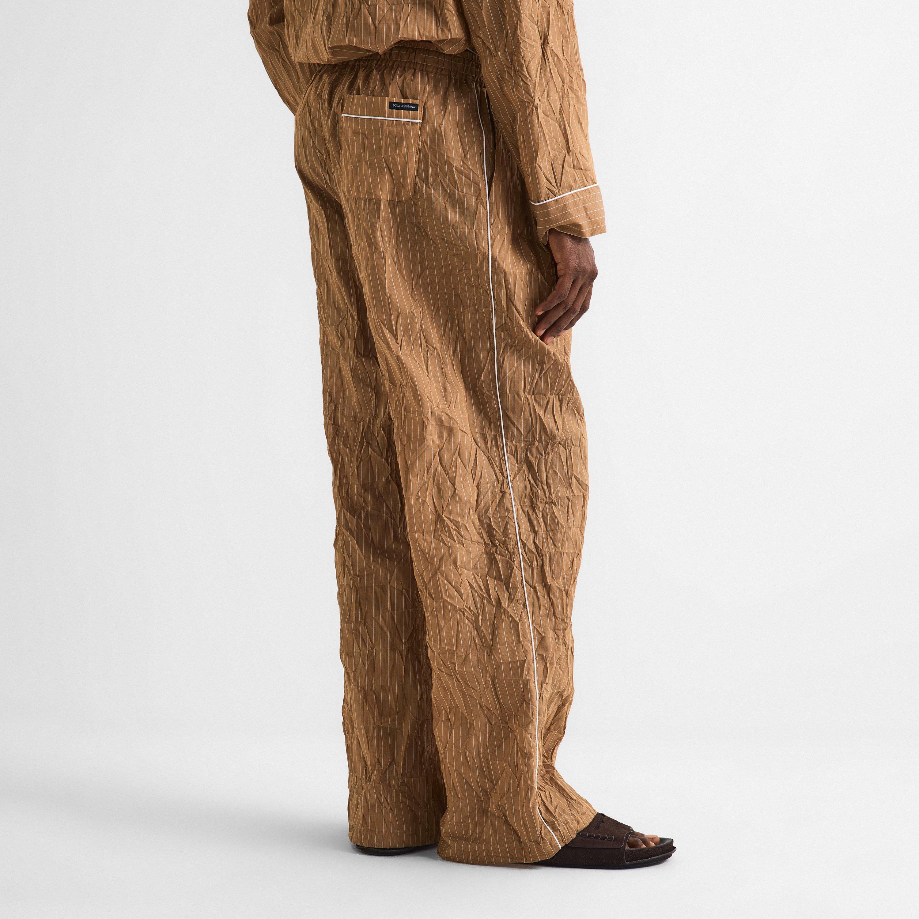Brown - Dolce and Gabbana - Men's Wide Leg Trousers - 4