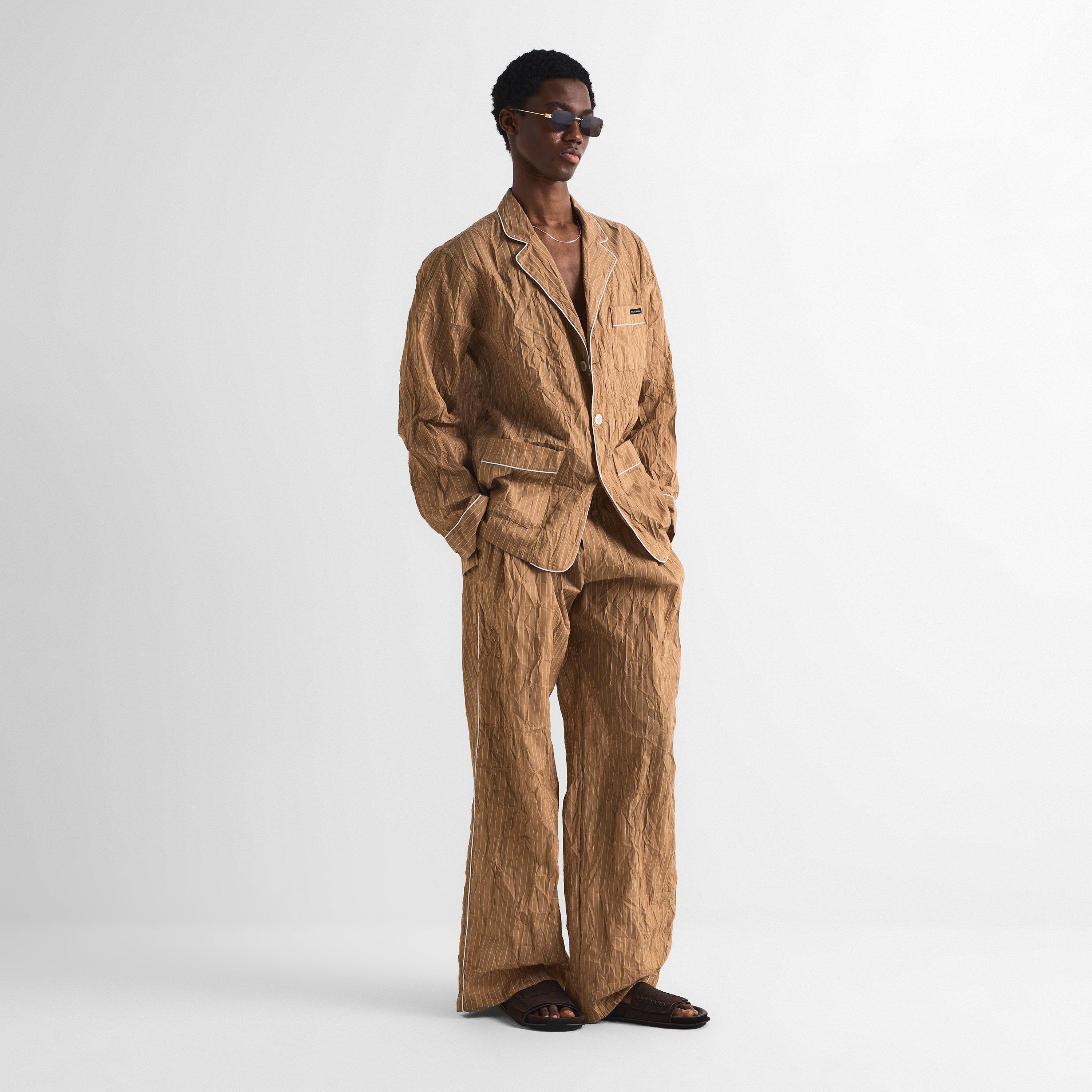 Brown - Dolce and Gabbana - Men's Wide Leg Trousers - 5