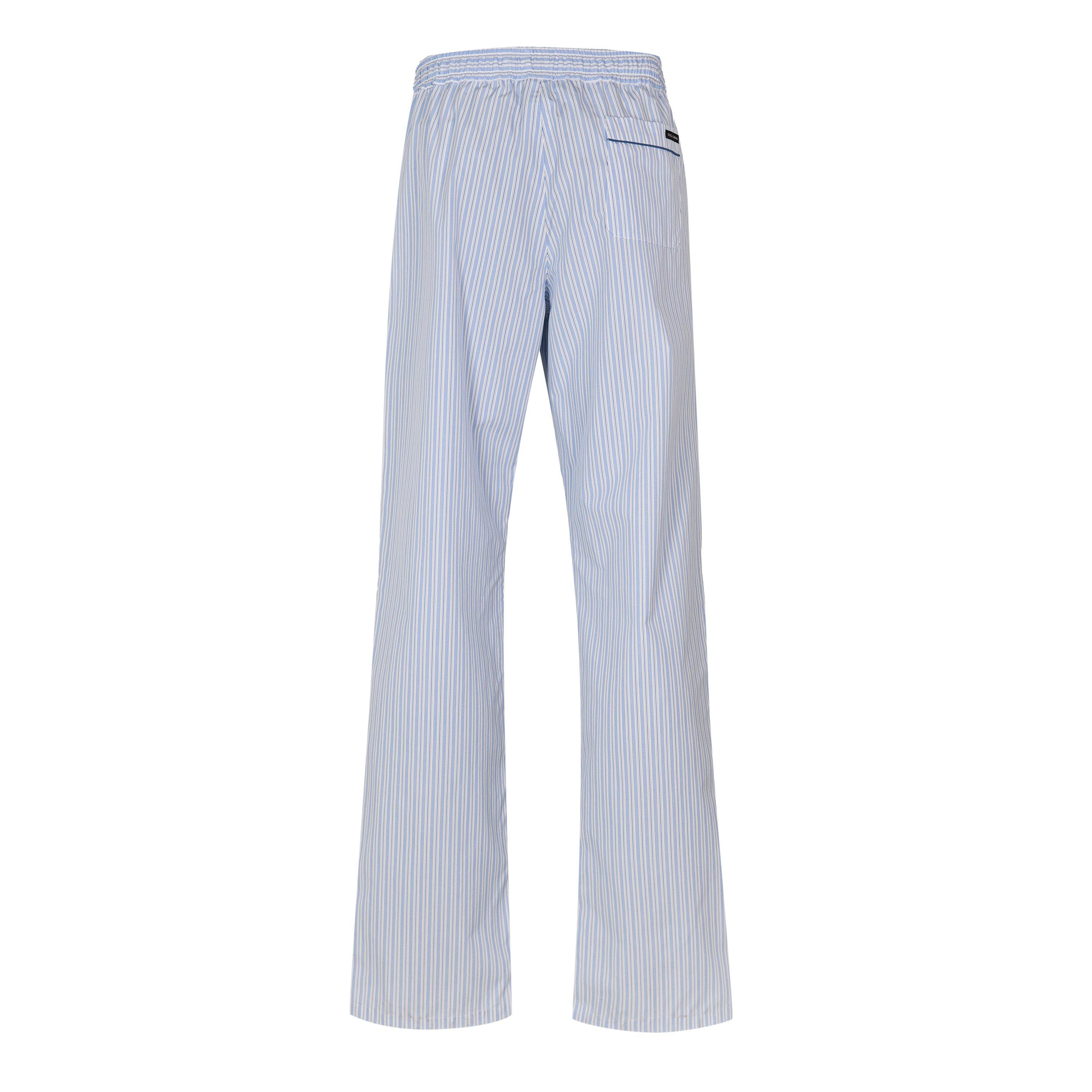 Blue/White - Dolce and Gabbana - Men's Wide Leg Trousers - 2
