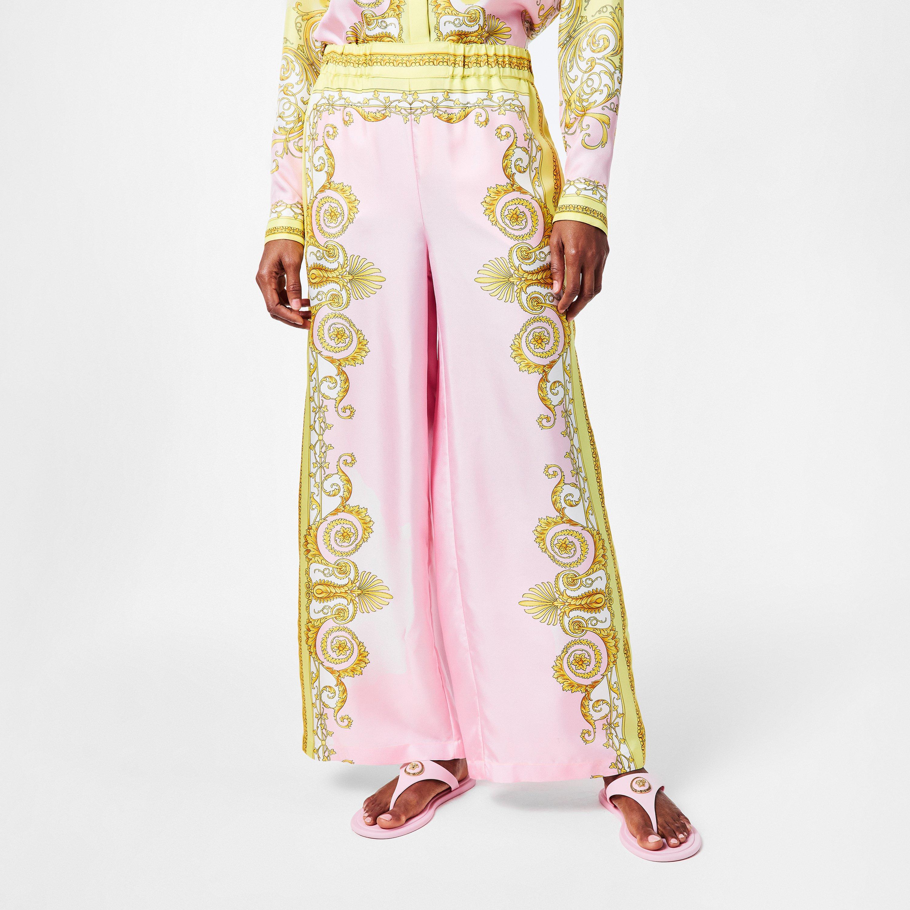 Yellow Rose - Versace - Barocco Silk Trousers - 3