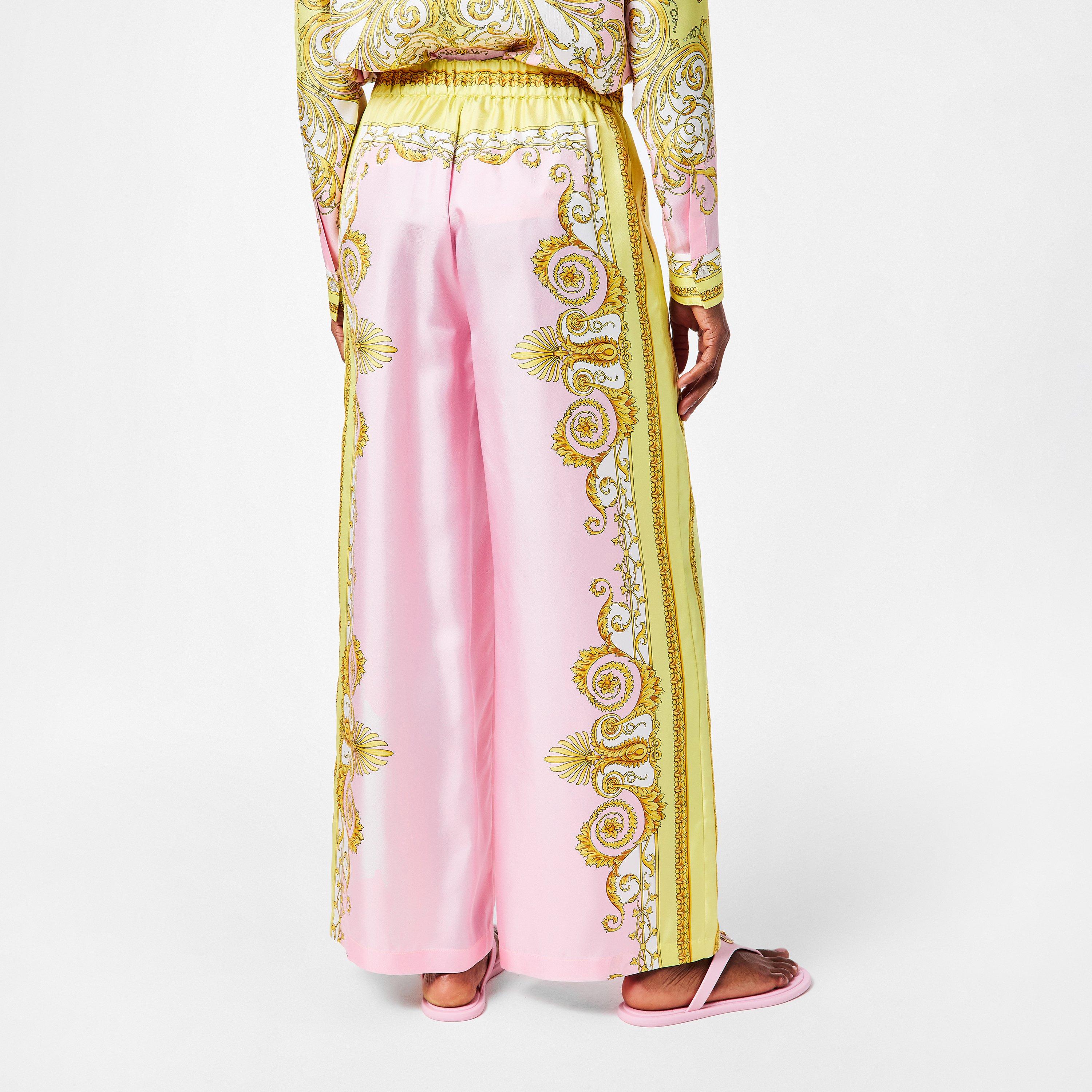 Yellow Rose - Versace - Barocco Silk Trousers - 4