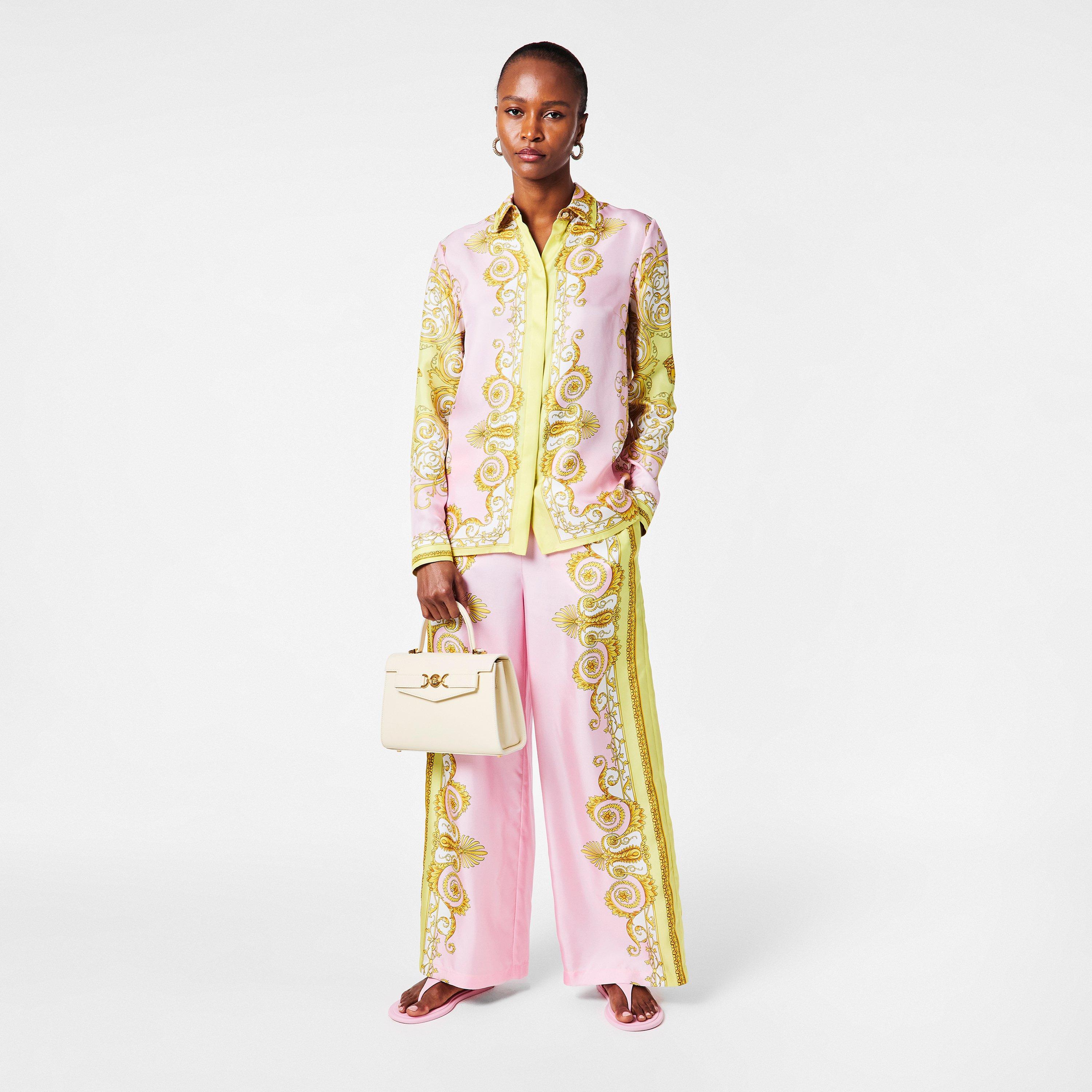 Yellow Rose - Versace - Barocco Silk Trousers - 6