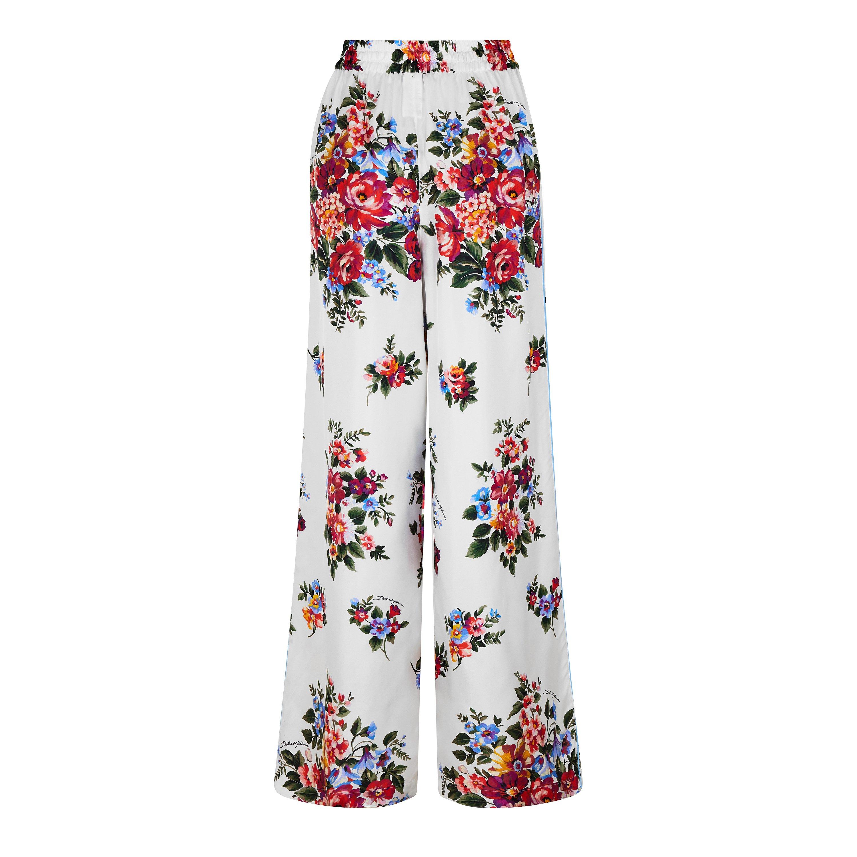 Fiori Bianco - Dolce and Gabbana - DG Floral Trousers Ld61 - 2
