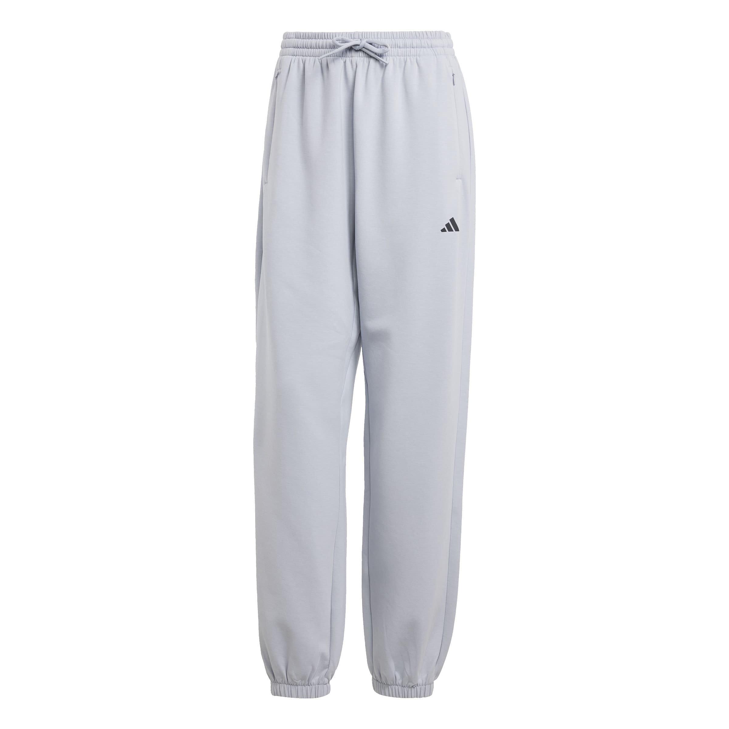 Halo Silver - adidas - Women's D4T Knitted Open Hem Tracksuit Joggers - 1