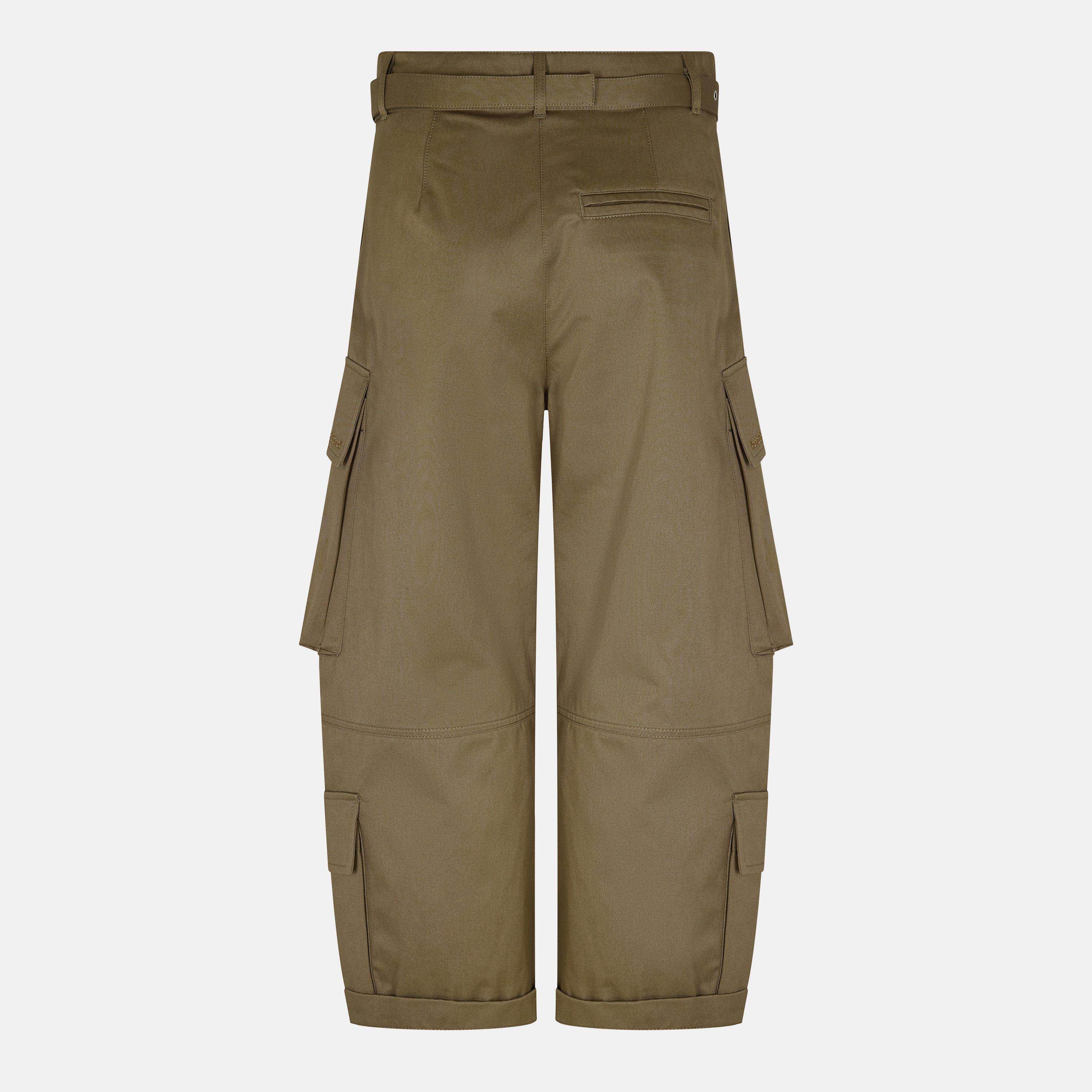 KHAKI GREEN - Acne Studios - Womens Pama Cargo Trousers - 2