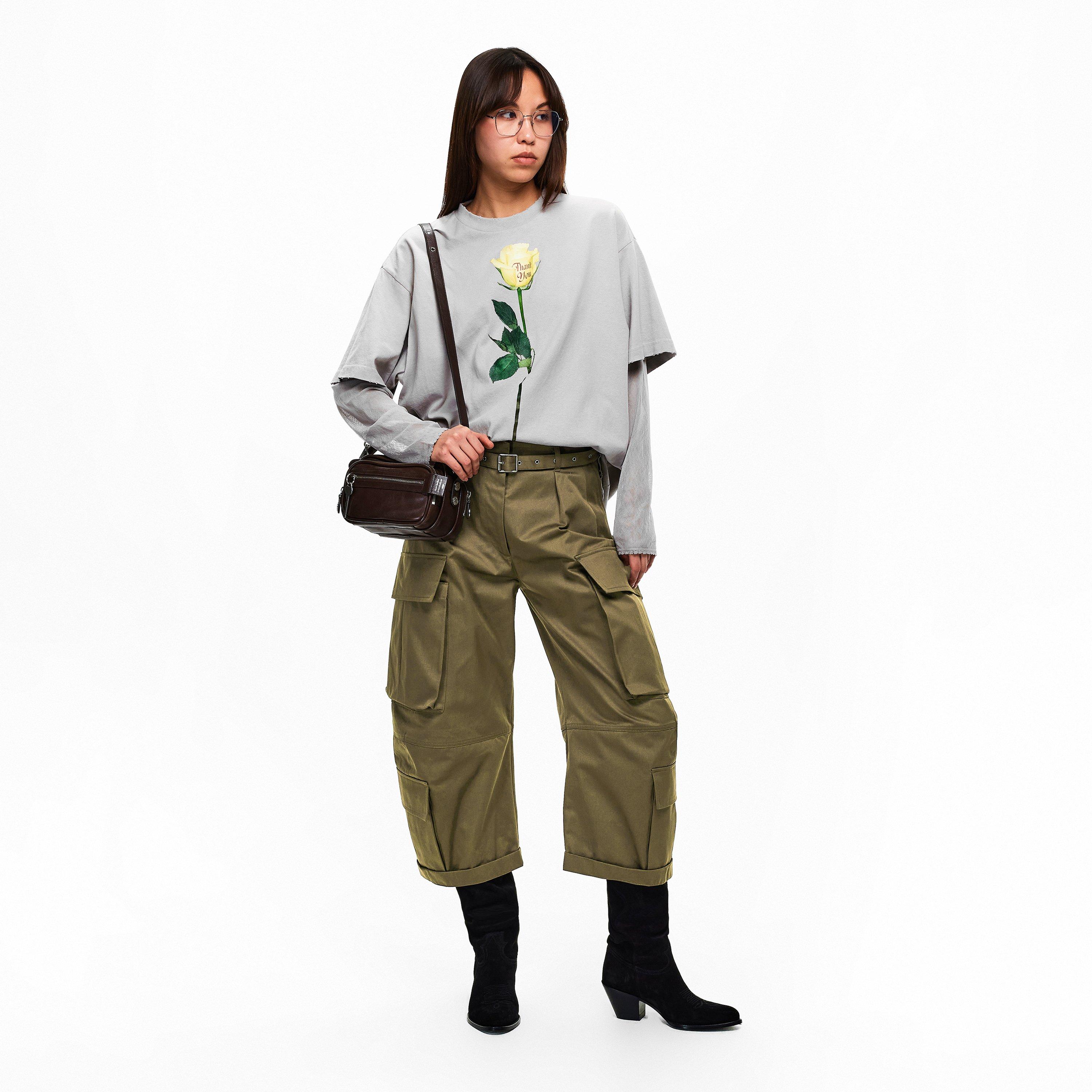 KHAKI GREEN - Acne Studios - Womens Pama Cargo Trousers - 5
