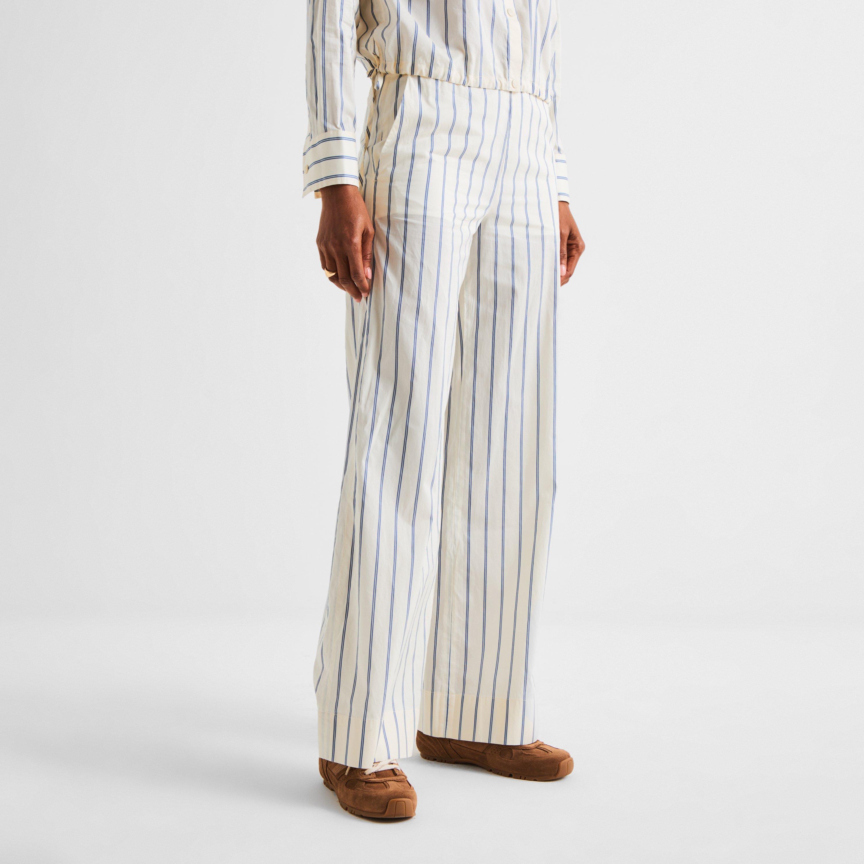 White F07 - Moncler - Women's Wide Leg Trousers - 3