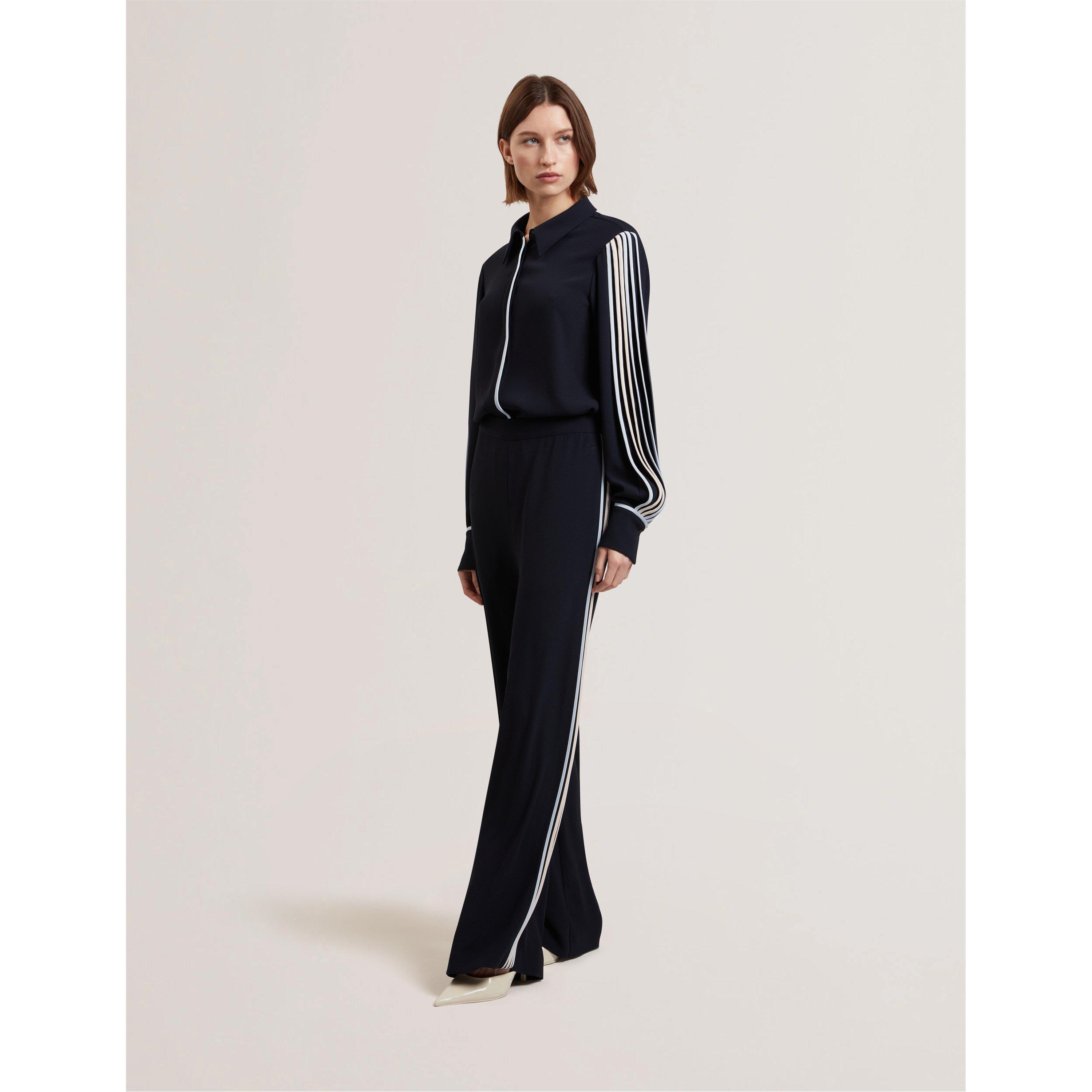 Navy - Ted Baker - Women's Wide Leg Trousers - 3