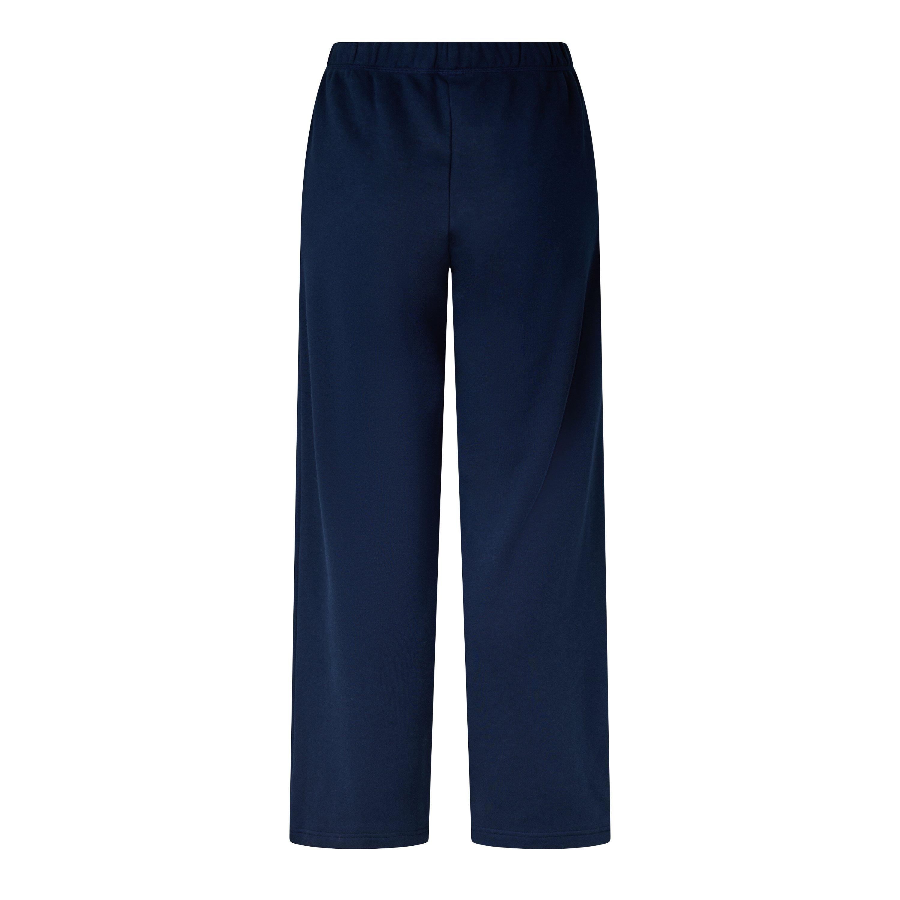Navy - SKIMS EDIT - Womens Cotton Fleece Classic Straight Leg Pant - 2