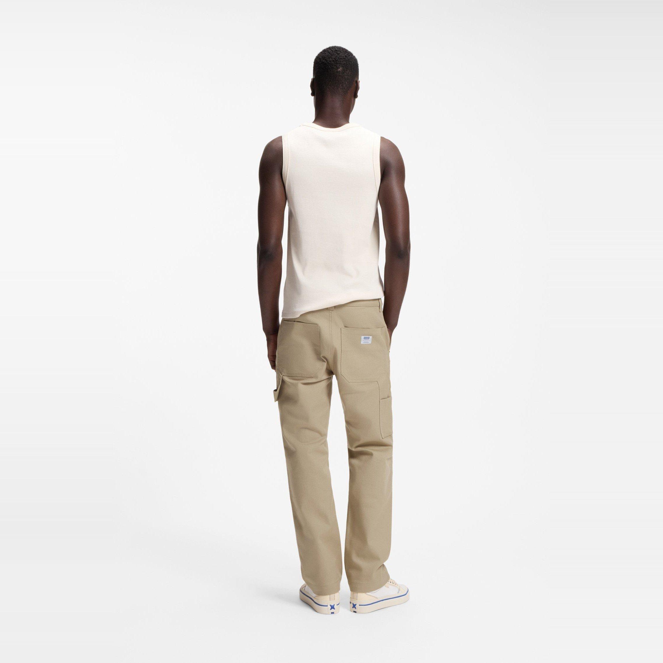 Beige 269 - Hugo - Men's Wide Leg Trousers - 3