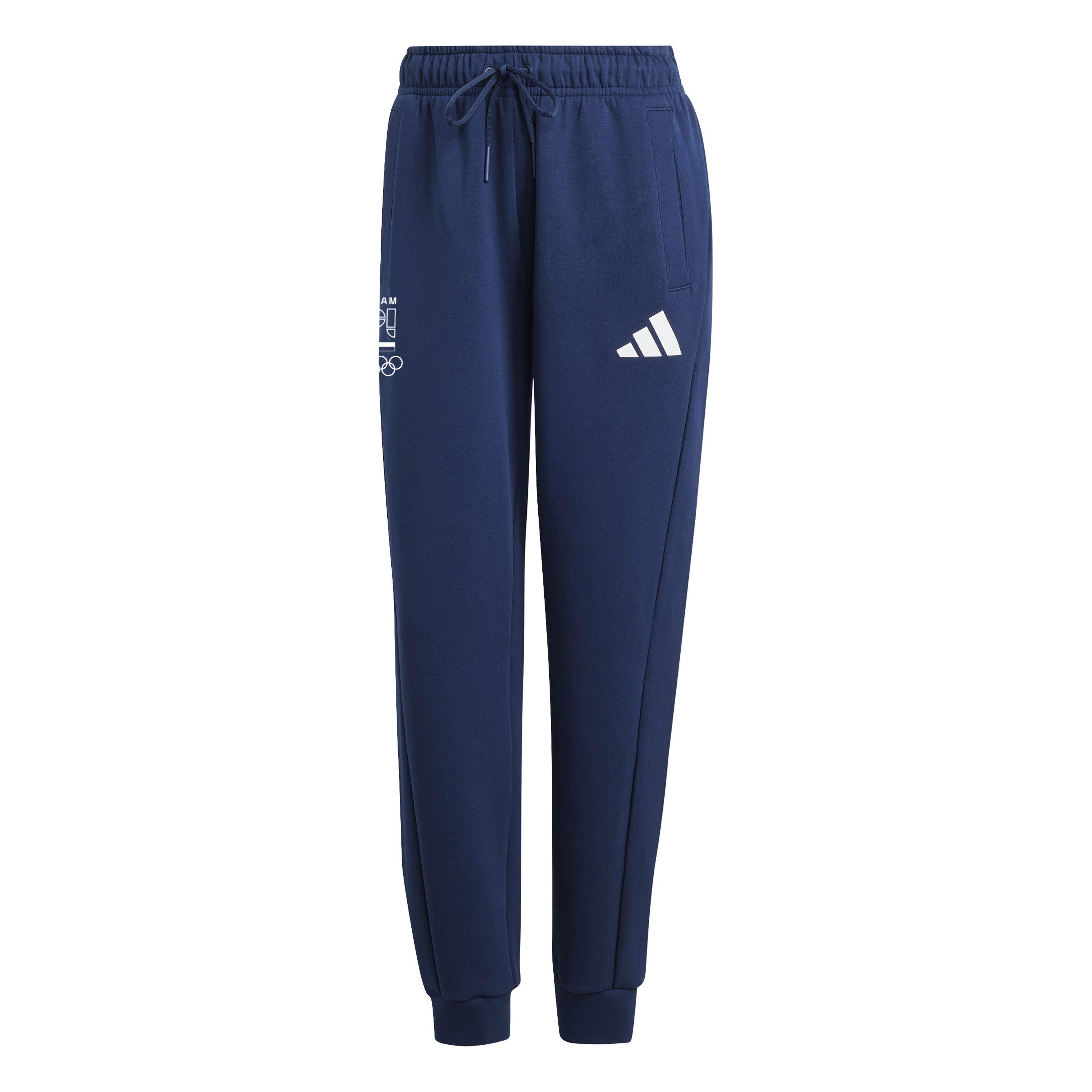Adidas Women's Poland Performance Fleece Tracksuit Bottom - Collegiate Navy - 6 (XXS)