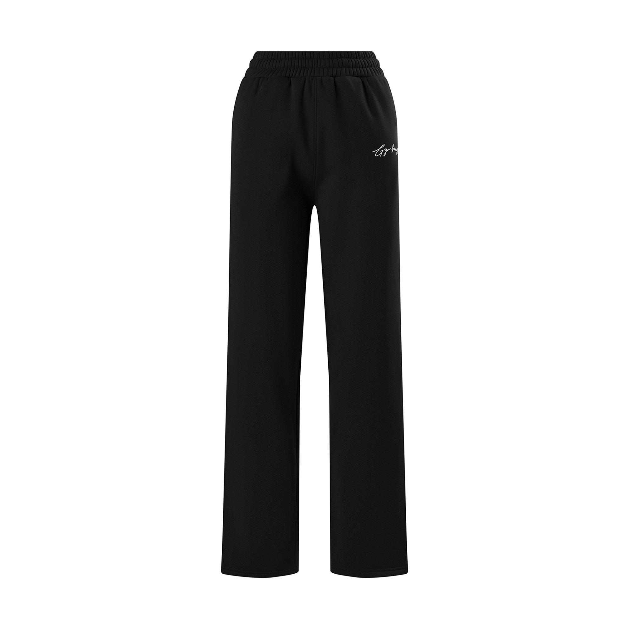 Black - Gym King - Women's Reset High Waisted Cotton Open Hem Joggers - 1