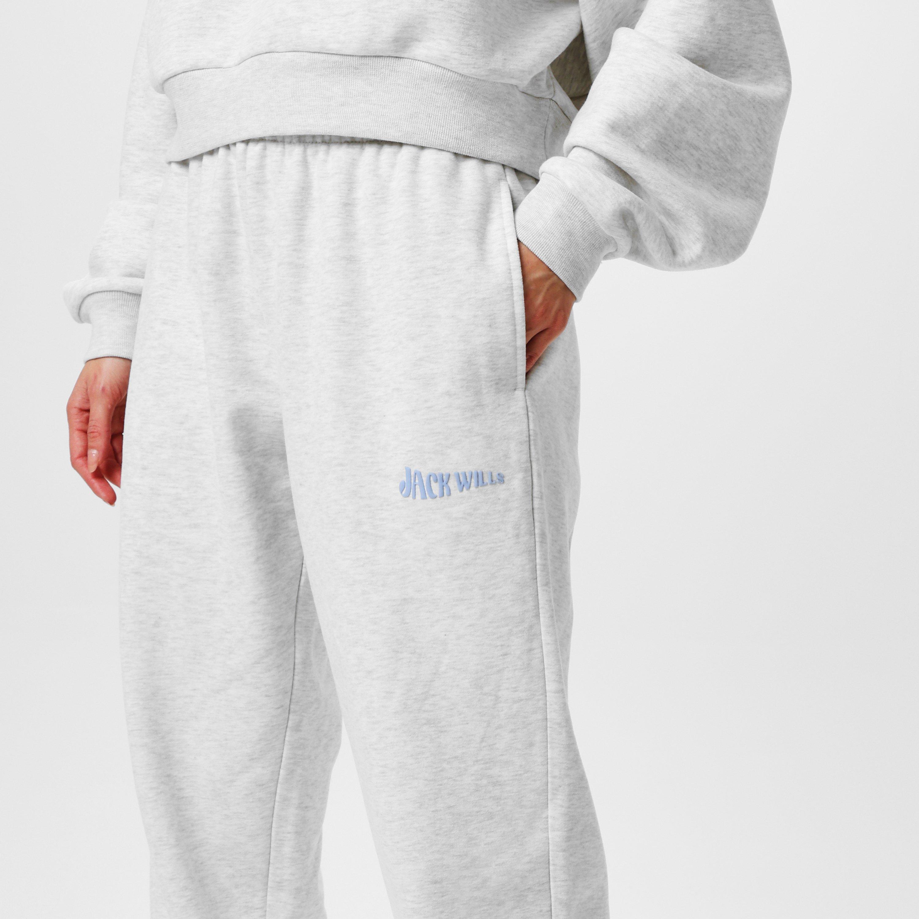 Light Heather - Jack Wills - JW Essential Closed Hem Fleece Joggers - 3