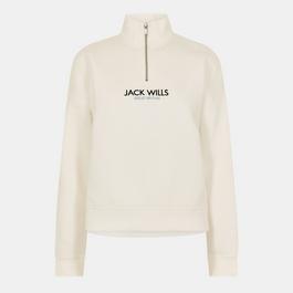 Jack Wills Honeylane Half Zip Sweatshirt Womens