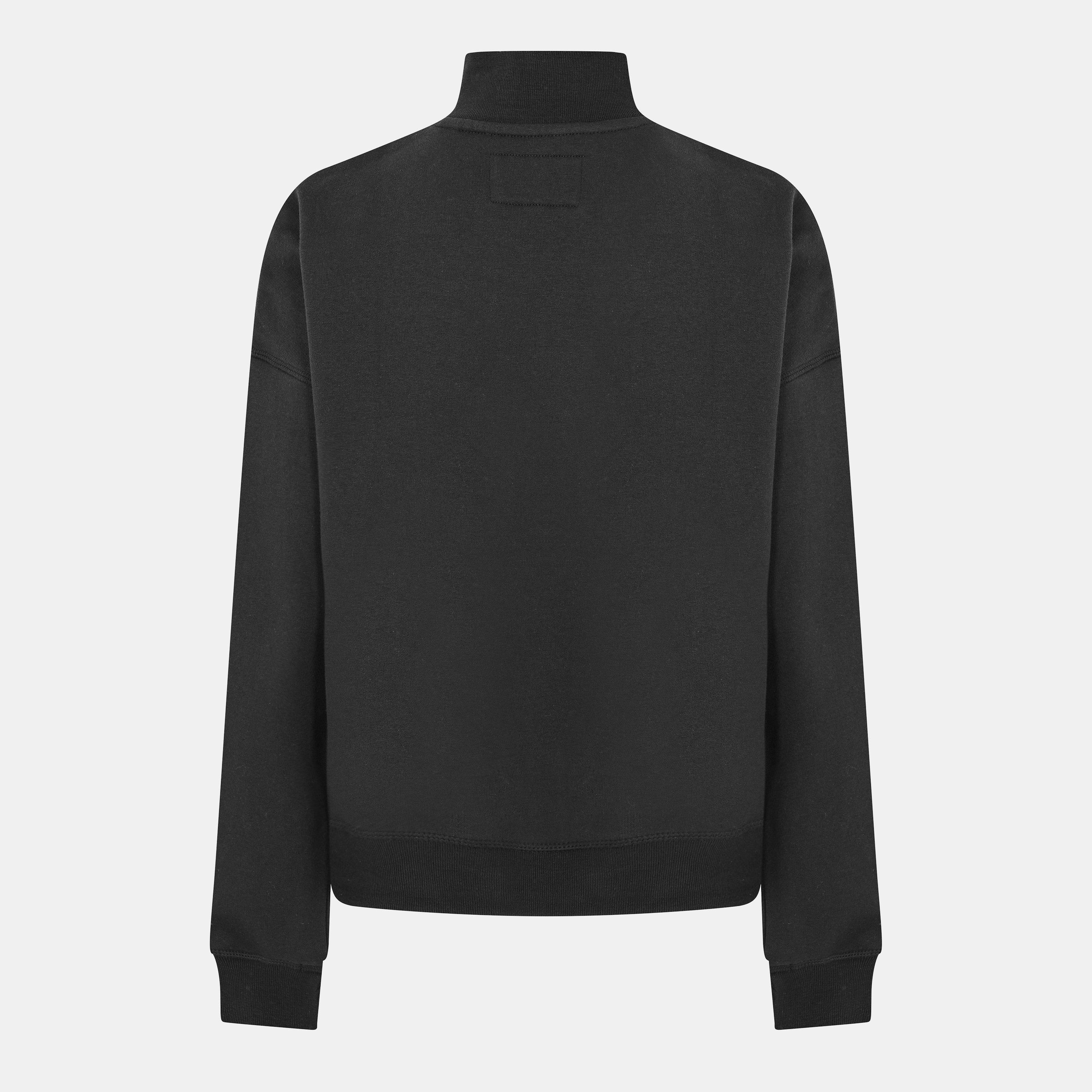 Black - Jack Wills - Honeylane Half Zip Sweatshirt Womens - 2