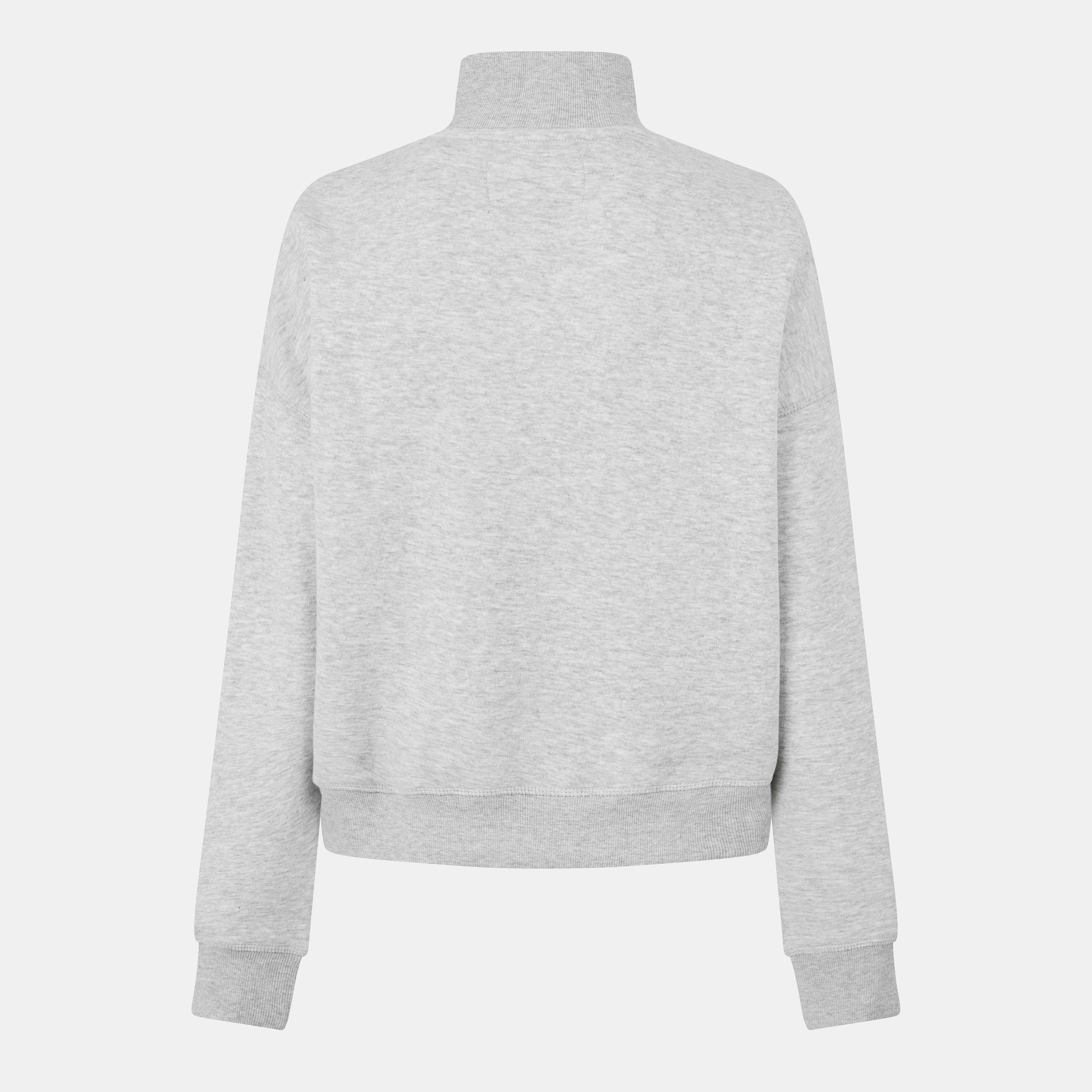 Grigio Marl - Jack Wills - Honeylane Half Zip Sweatshirt Womens - 2