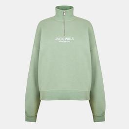 Jack Wills Honeylane Half Zip Sweatshirt Womens