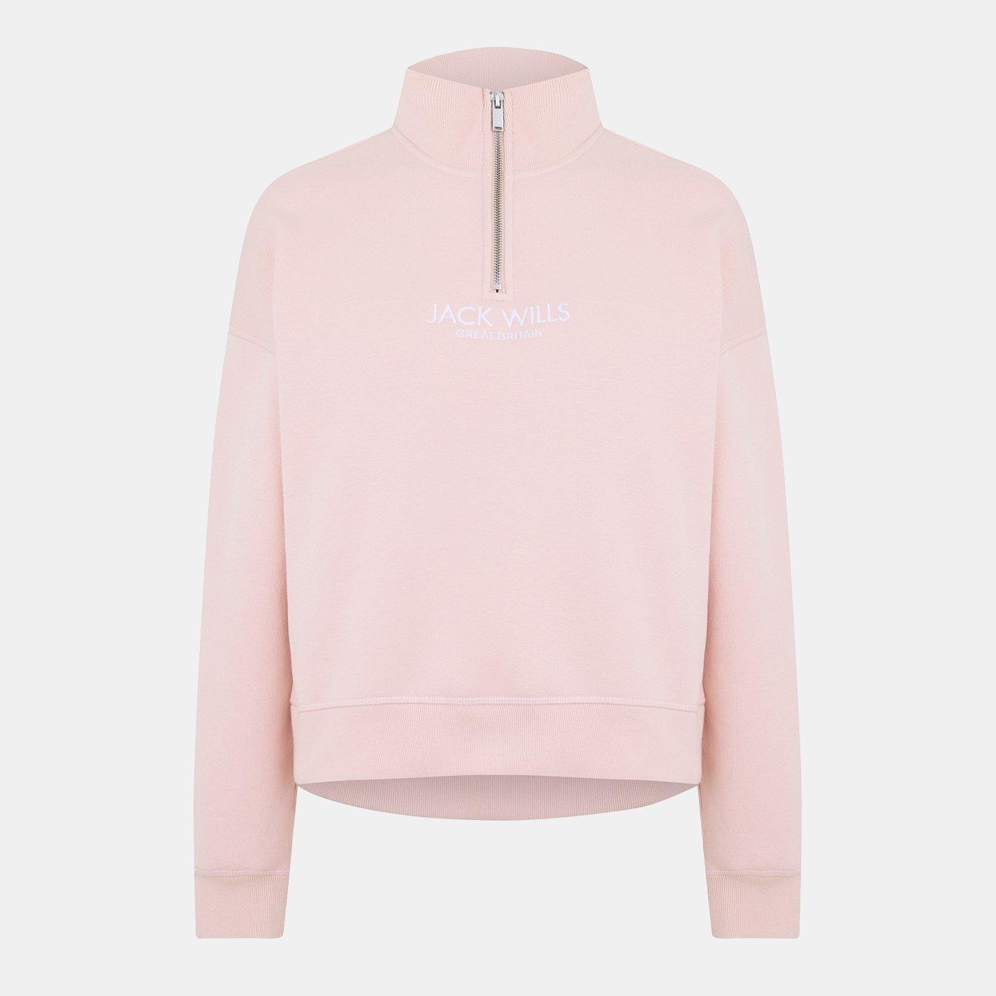 é sport line half zip sweat baby pink é sport line half zip