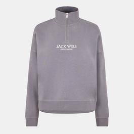 Jack Wills Honeylane Half Zip Sweatshirt Womens