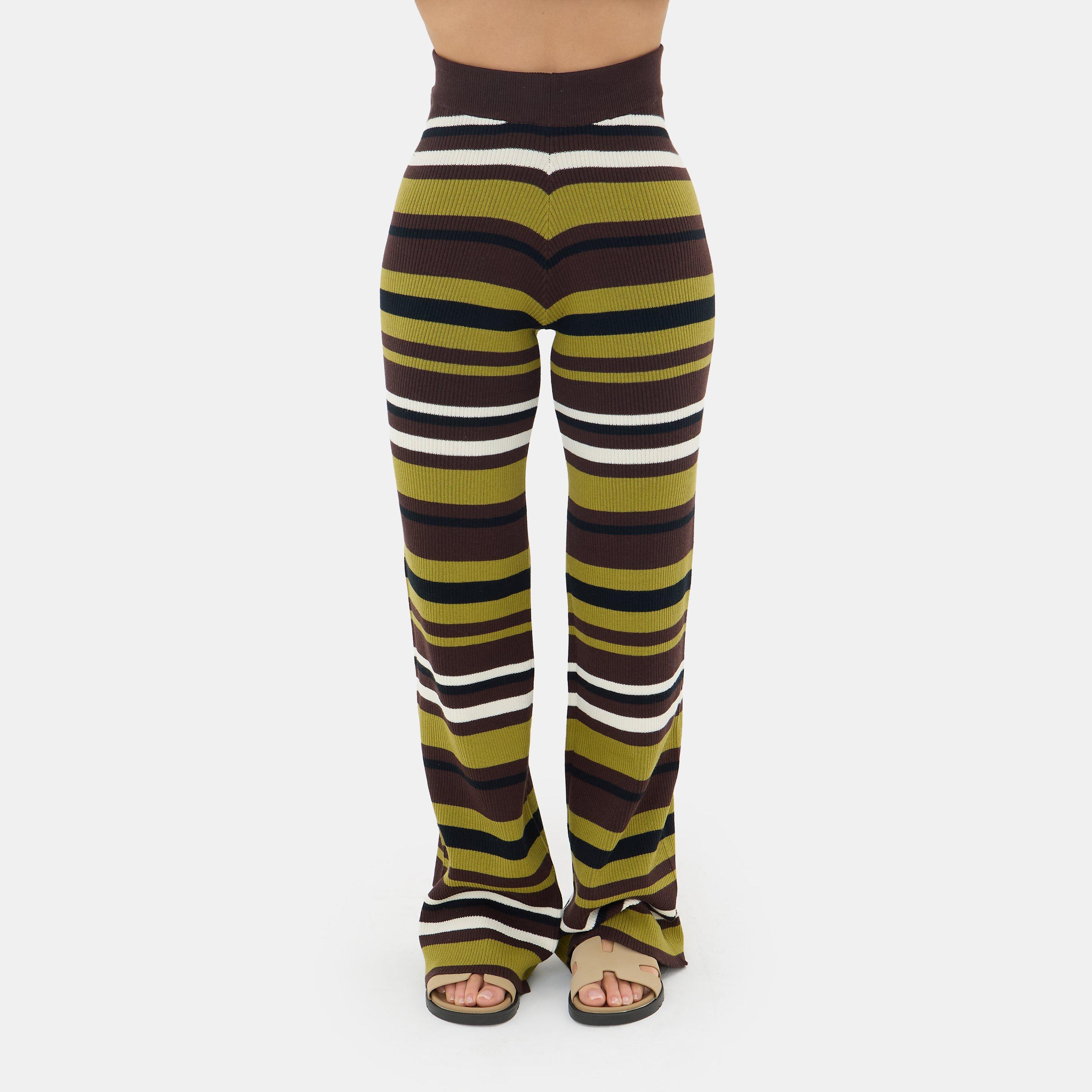 VIŠEBOJAN - I Saw It First - Striped Knitted Wide Leg Trouser - 2