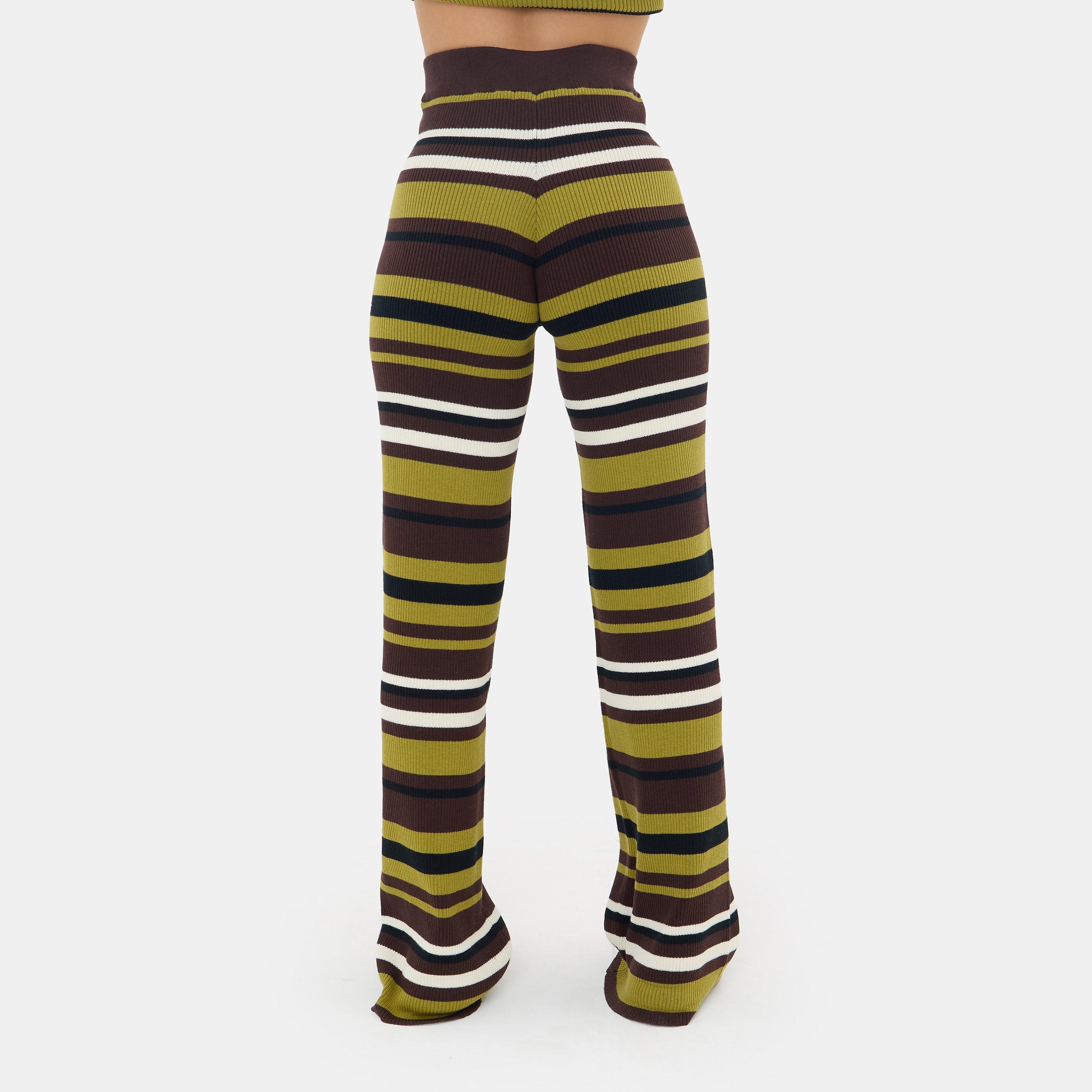 VIŠEBOJAN - I Saw It First - Striped Knitted Wide Leg Trouser - 3