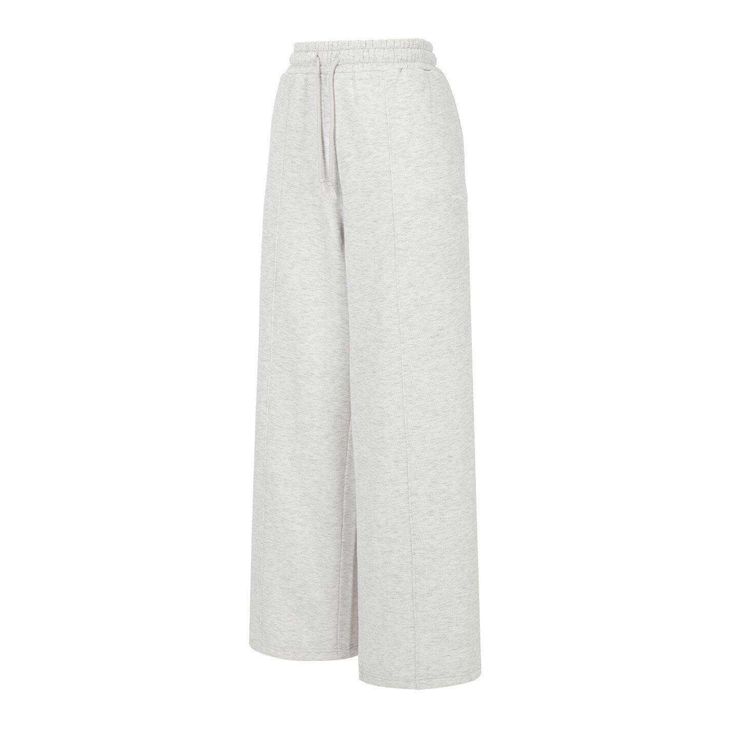 Grey Marl - Slazenger - Slazenger Wide Leg Jogging Bottoms Womens - 3