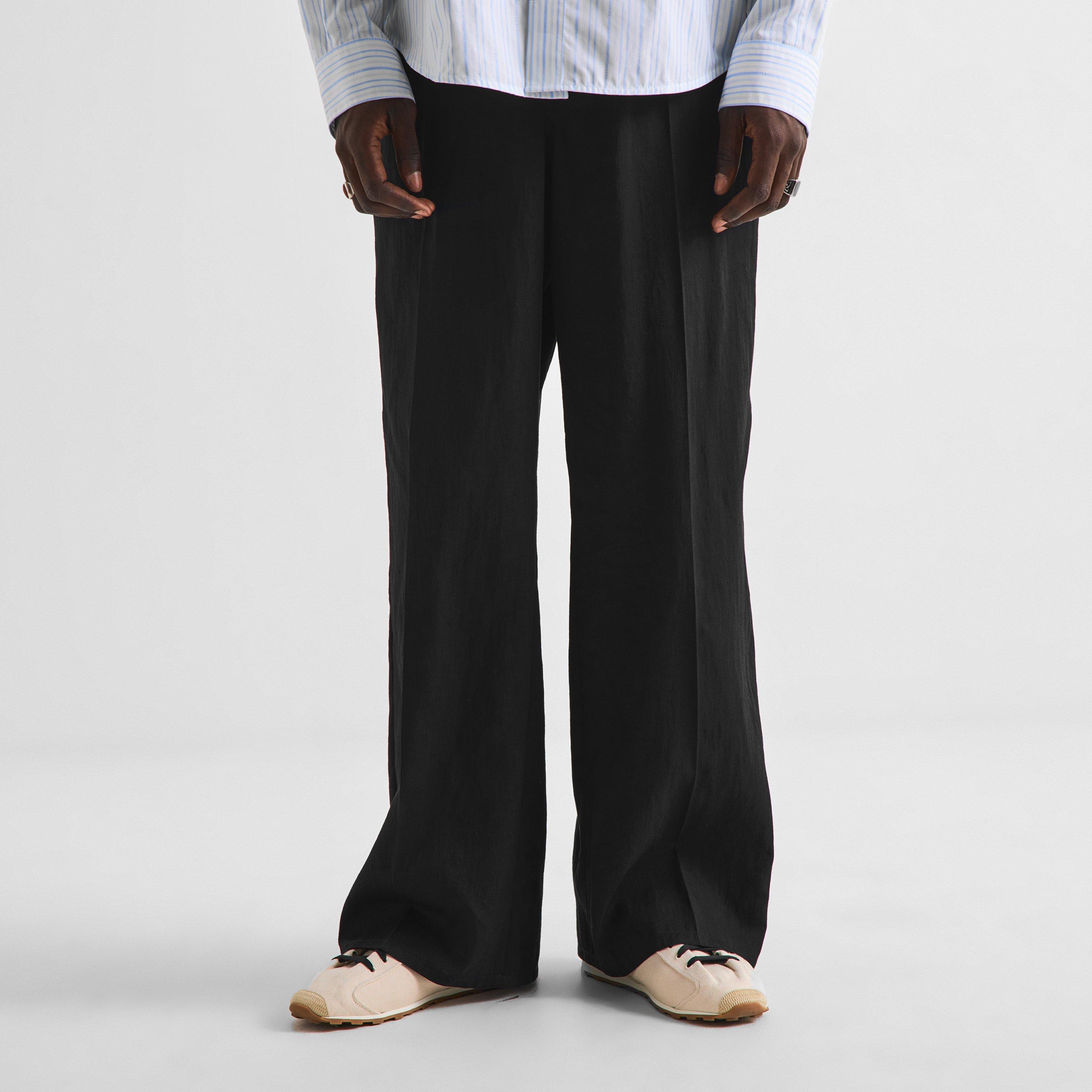 Black - Jacquemus - Men's Miami Pant Linen Wide-Leg Trousers - 3