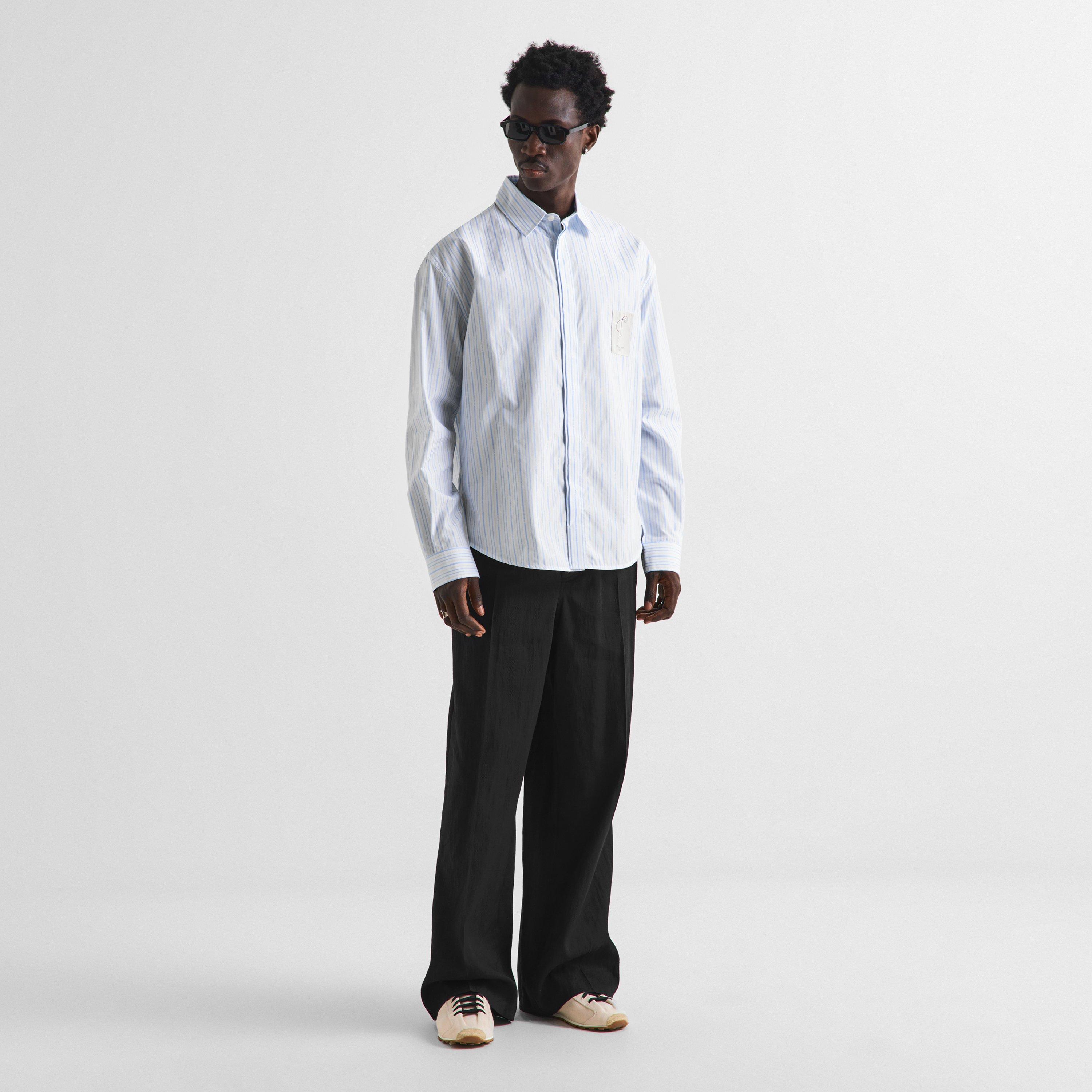Black - Jacquemus - Men's Miami Pant Linen Wide-Leg Trousers - 6