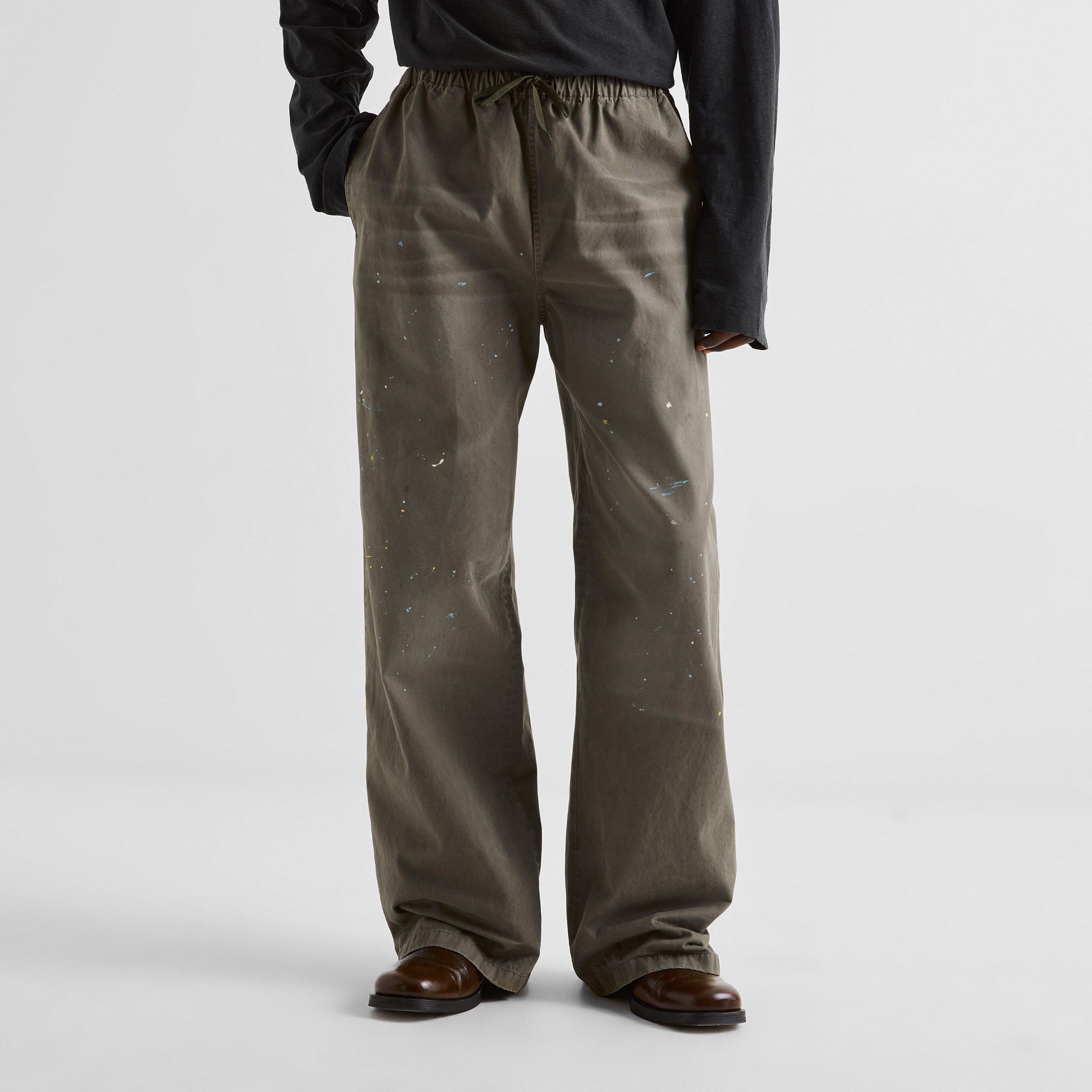 Dusty Green - Acne Studios - Men's Plott Cotton Wide-Leg Trousers - 3