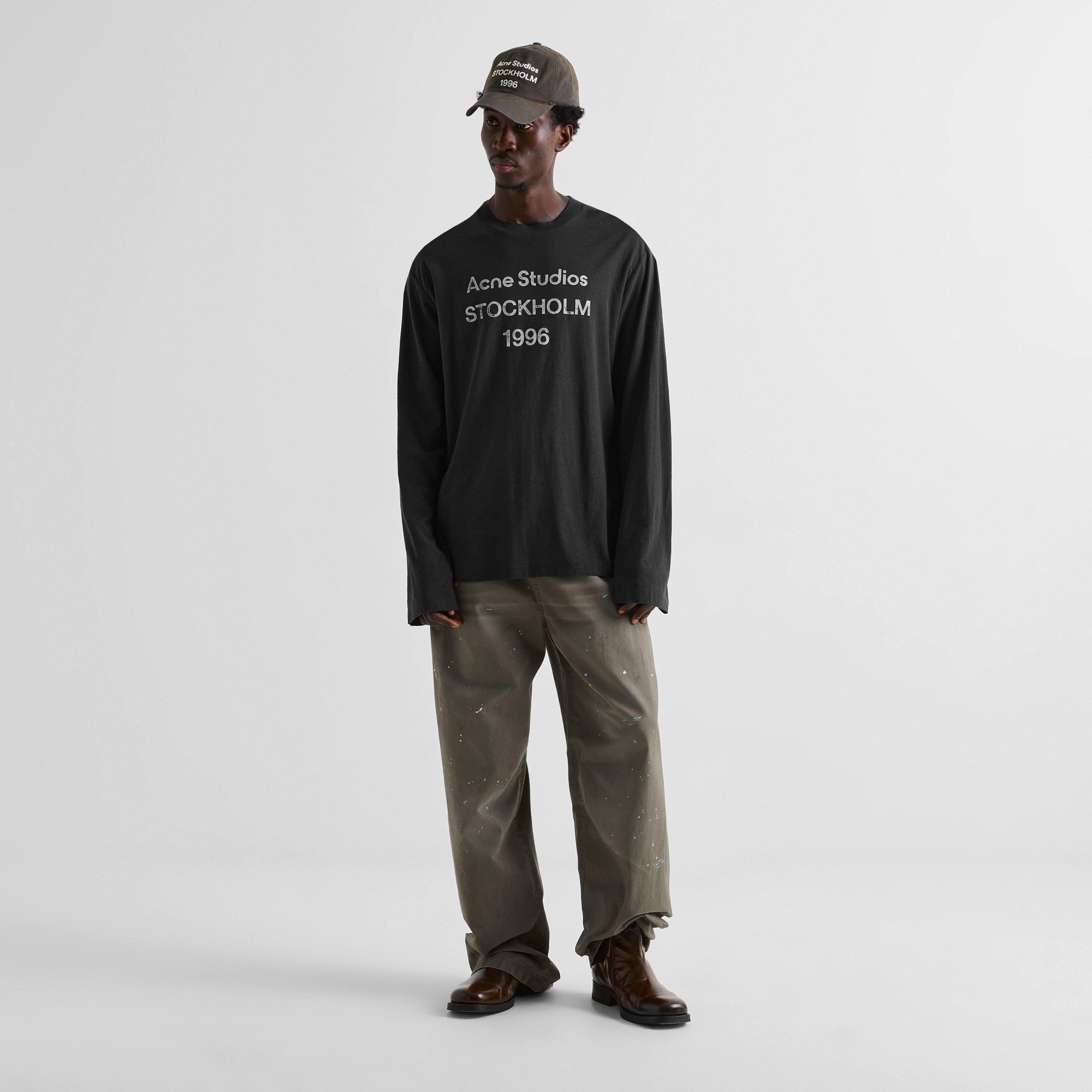 Dusty Green - Acne Studios - Men's Plott Cotton Wide-Leg Trousers - 6