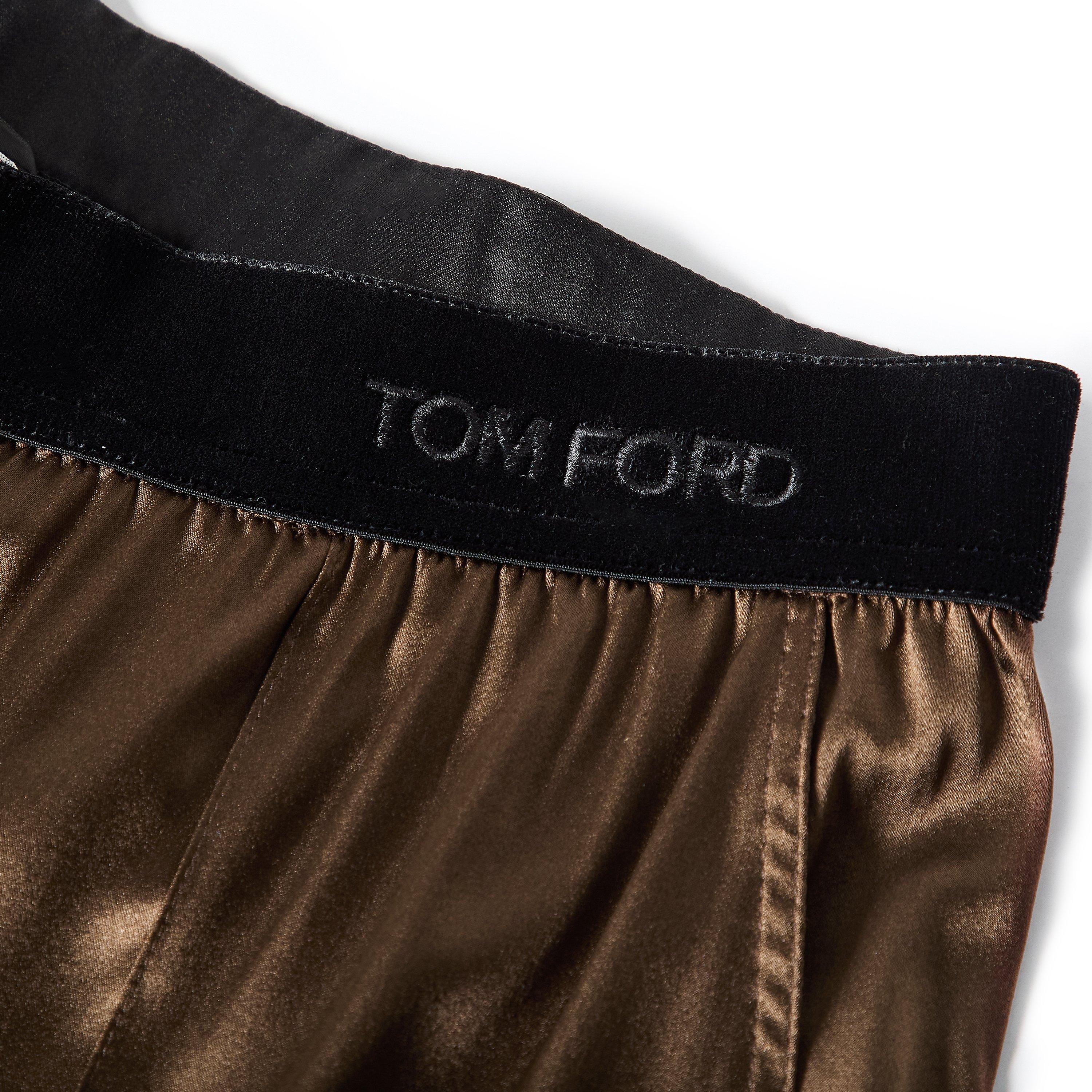 Cinnamon - Tom Ford - Women's Silk Wide Leg Trousers - 3