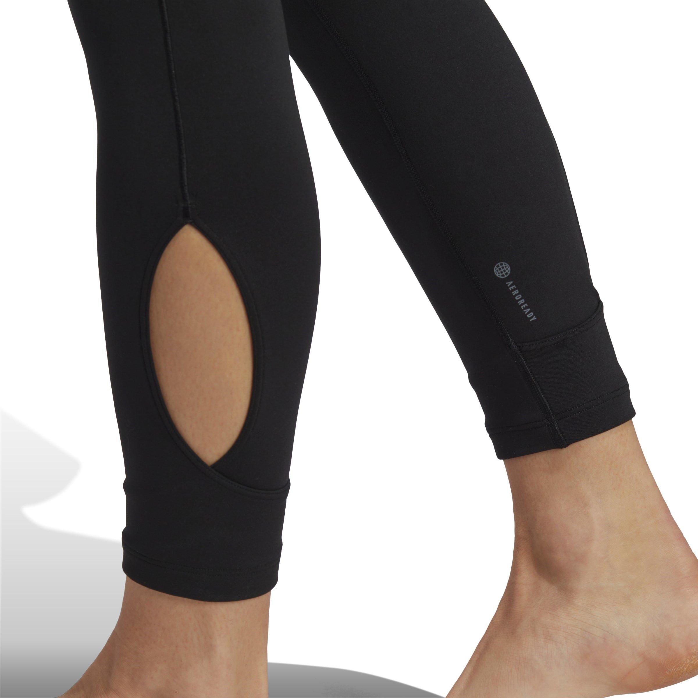 Black - adidas - Cut-Out Yoga Tights Womens - 6