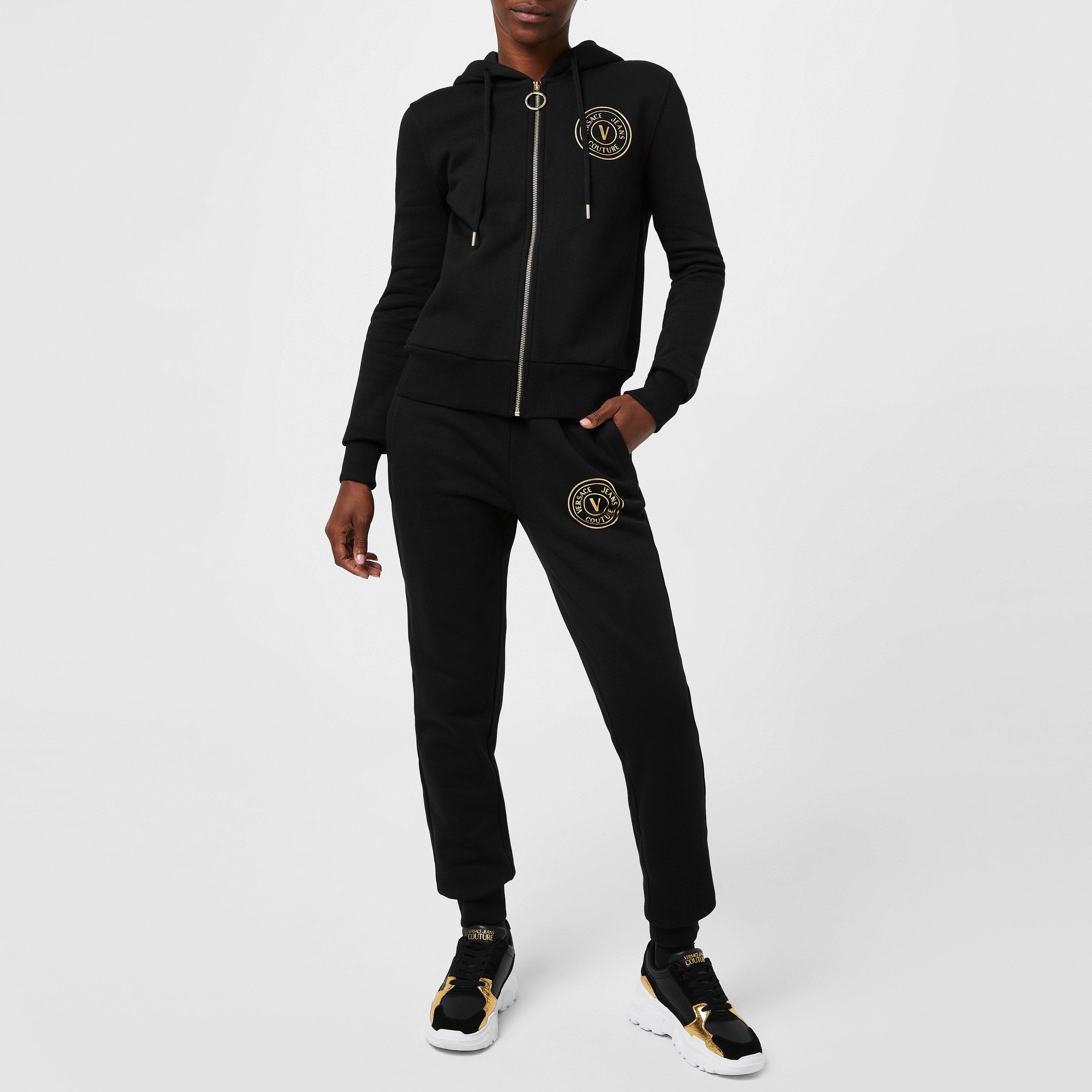Black/Gold G89 - Versace Jeans Couture - Round Logo Joggers - 1