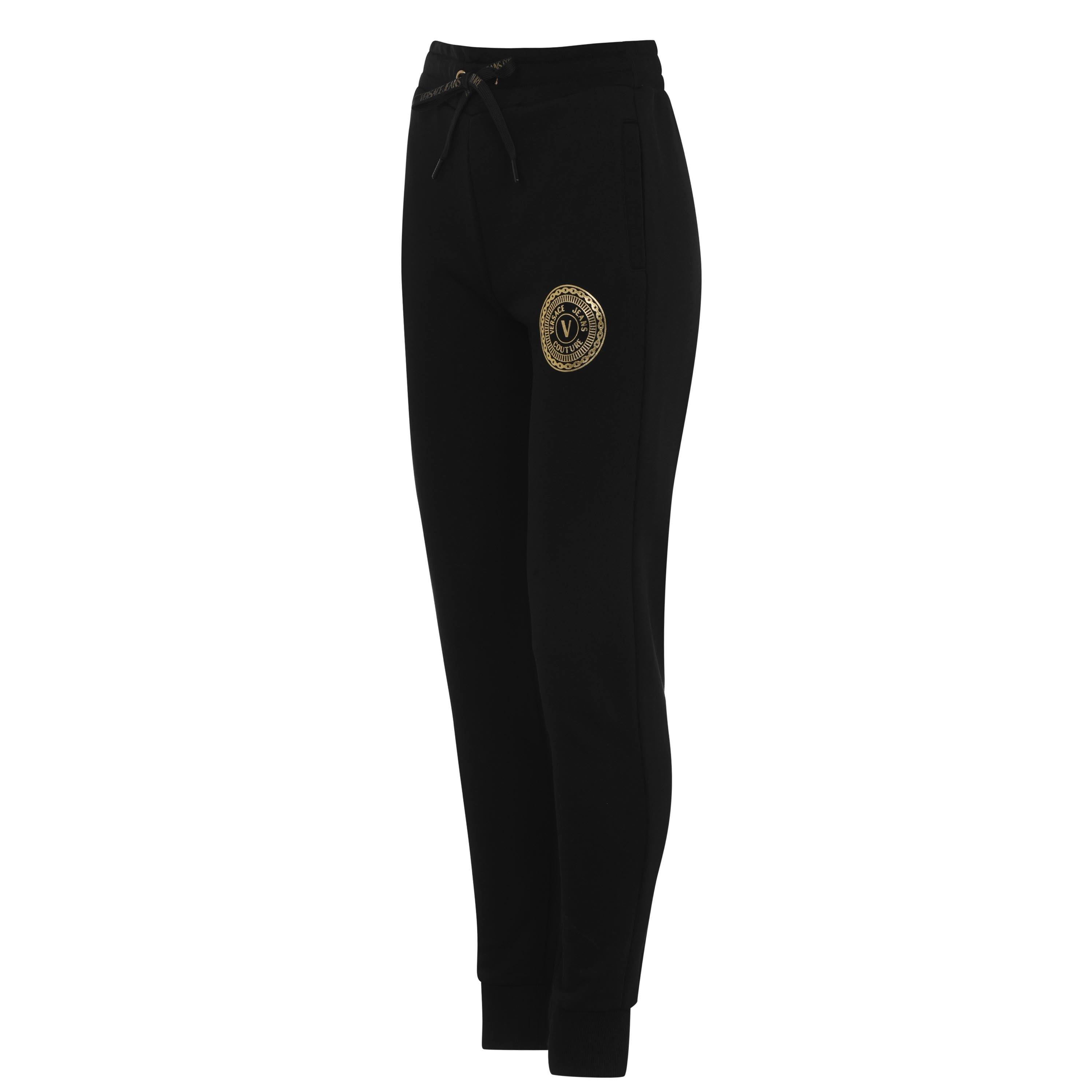 Black/Gold G89 - Versace Jeans Couture - Round Logo Joggers - 8