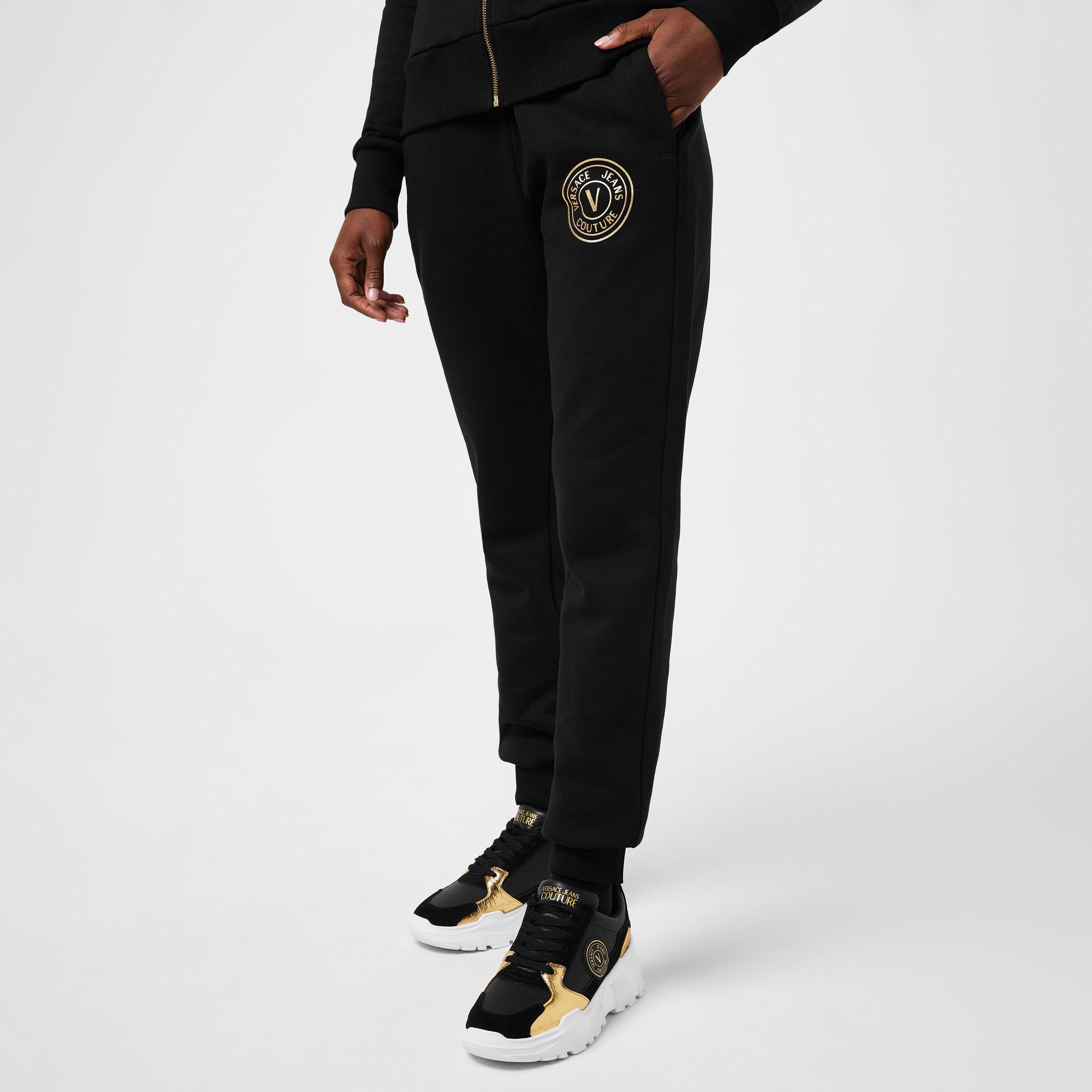 Black/Gold G89 - Versace Jeans Couture - Round Logo Joggers - 4