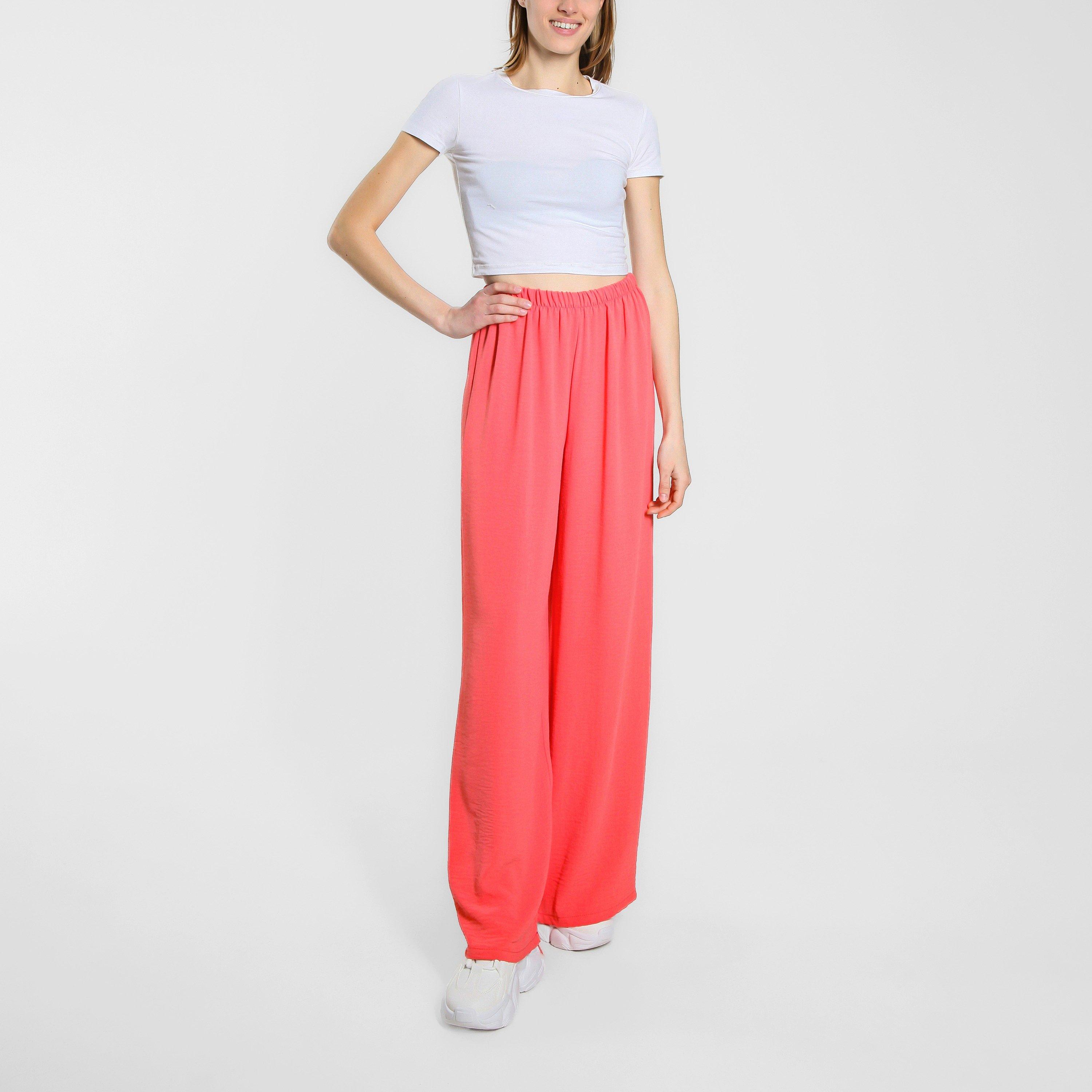 cabana koraal - Be You - Women's Pull-On Wide Leg Trousers - 1