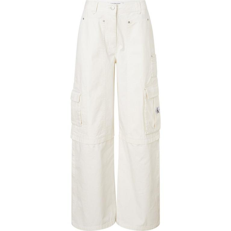 Ancien Blanc - For Joules Cream Miah Cropped Wide Leg Jeans - Loose Cargo pants - 1