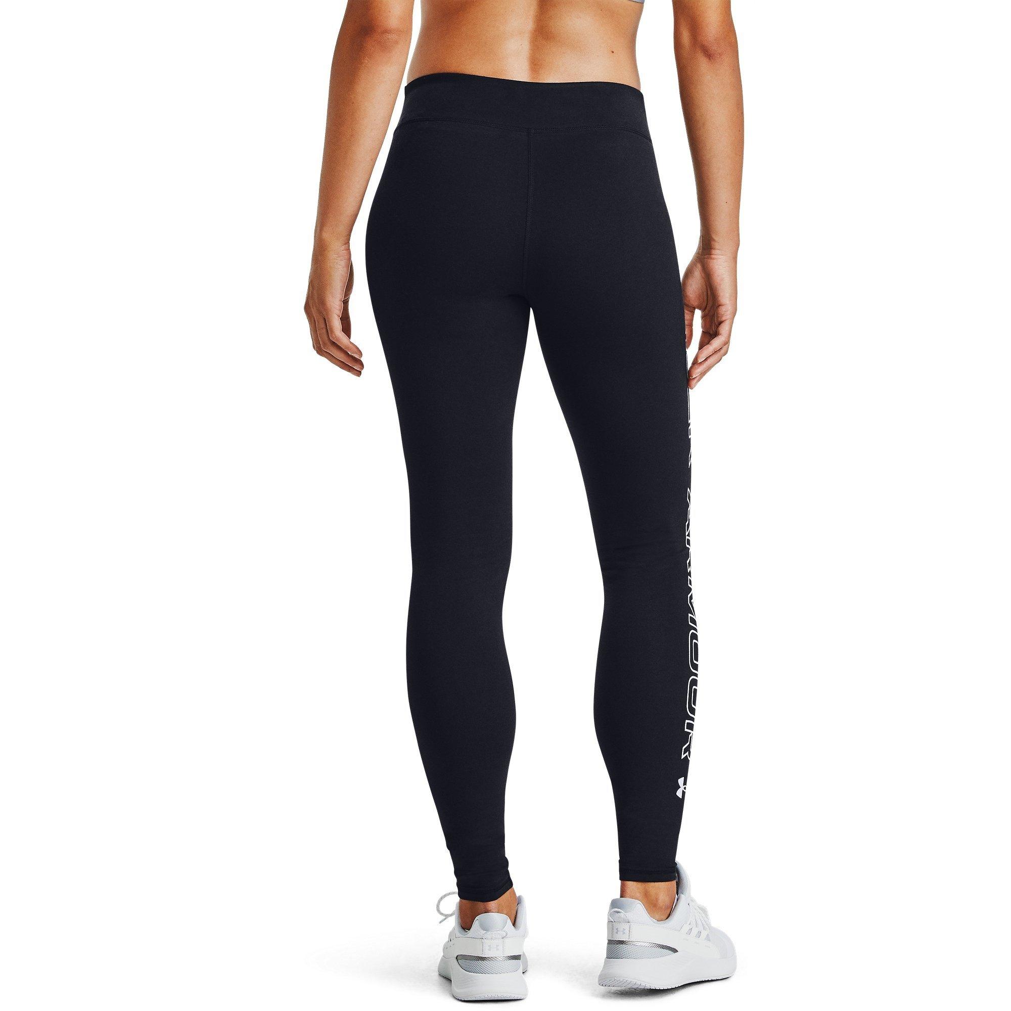 Black - Under Armour - Favourite Wordmark Womens Leggings - 4